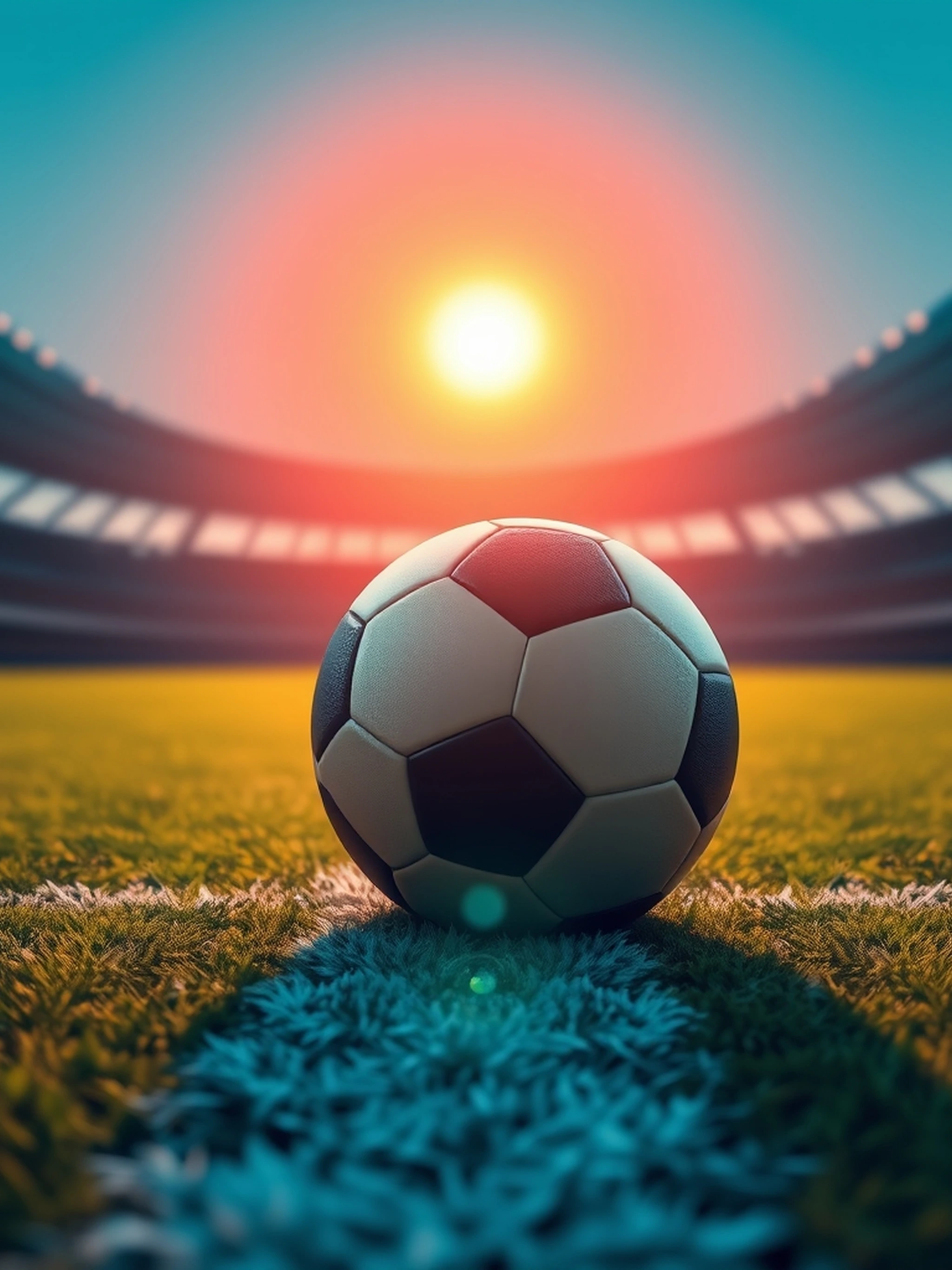 Aesthetic Football Good Lighting Just Sun Top Cool Design Football Field iPad wallpaper