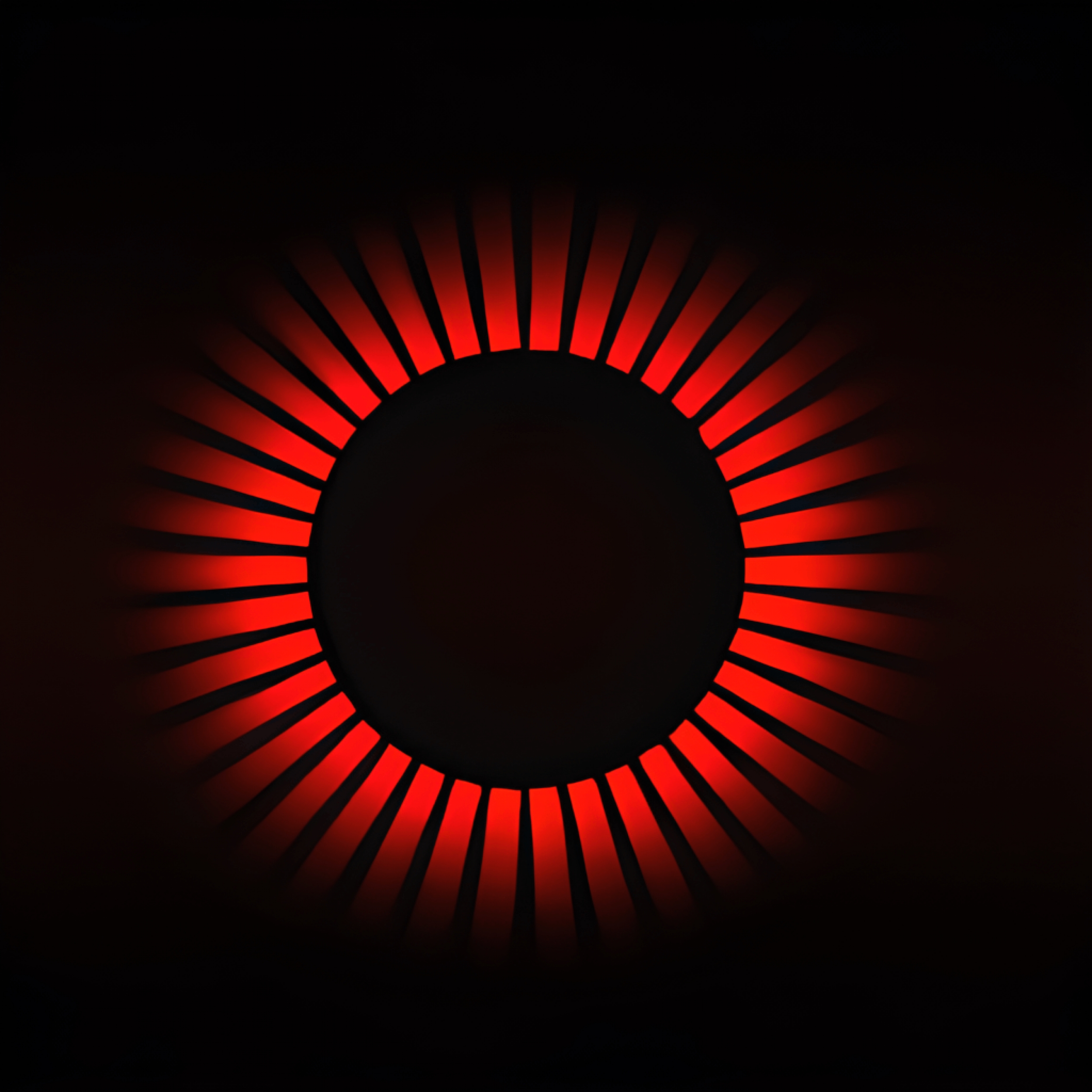 Minimalist Red Sun Rays