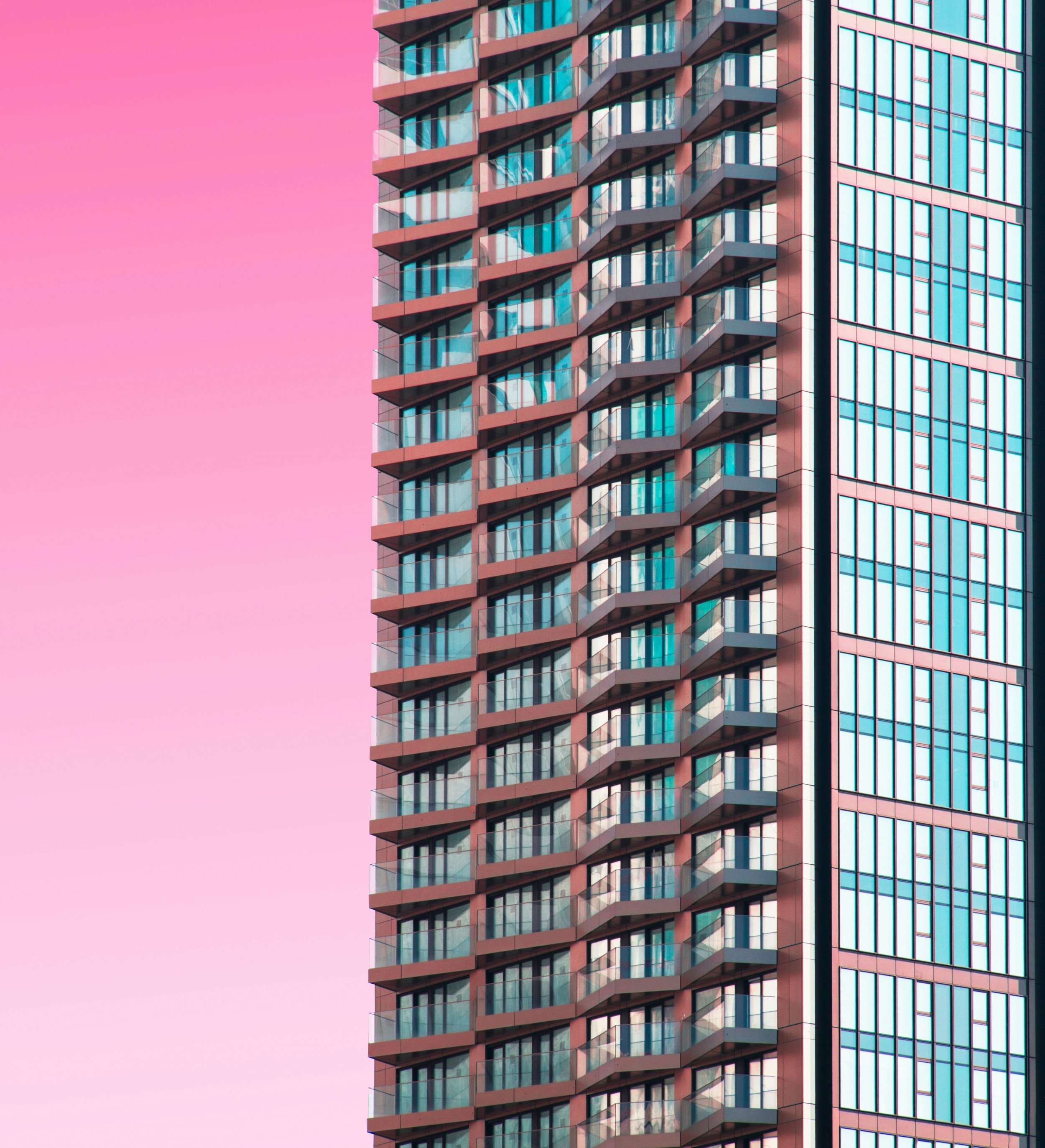 Multicolor Architecture With Pink Sky wallpaper for Apple iPhone, Apple Watch, Mac, iPad and Apple Watch