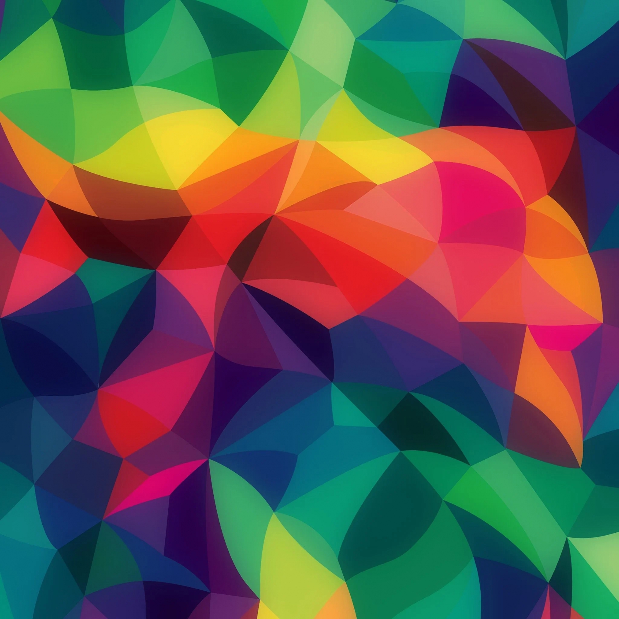 Multicolor Geometric Shapes Indent Rainbow