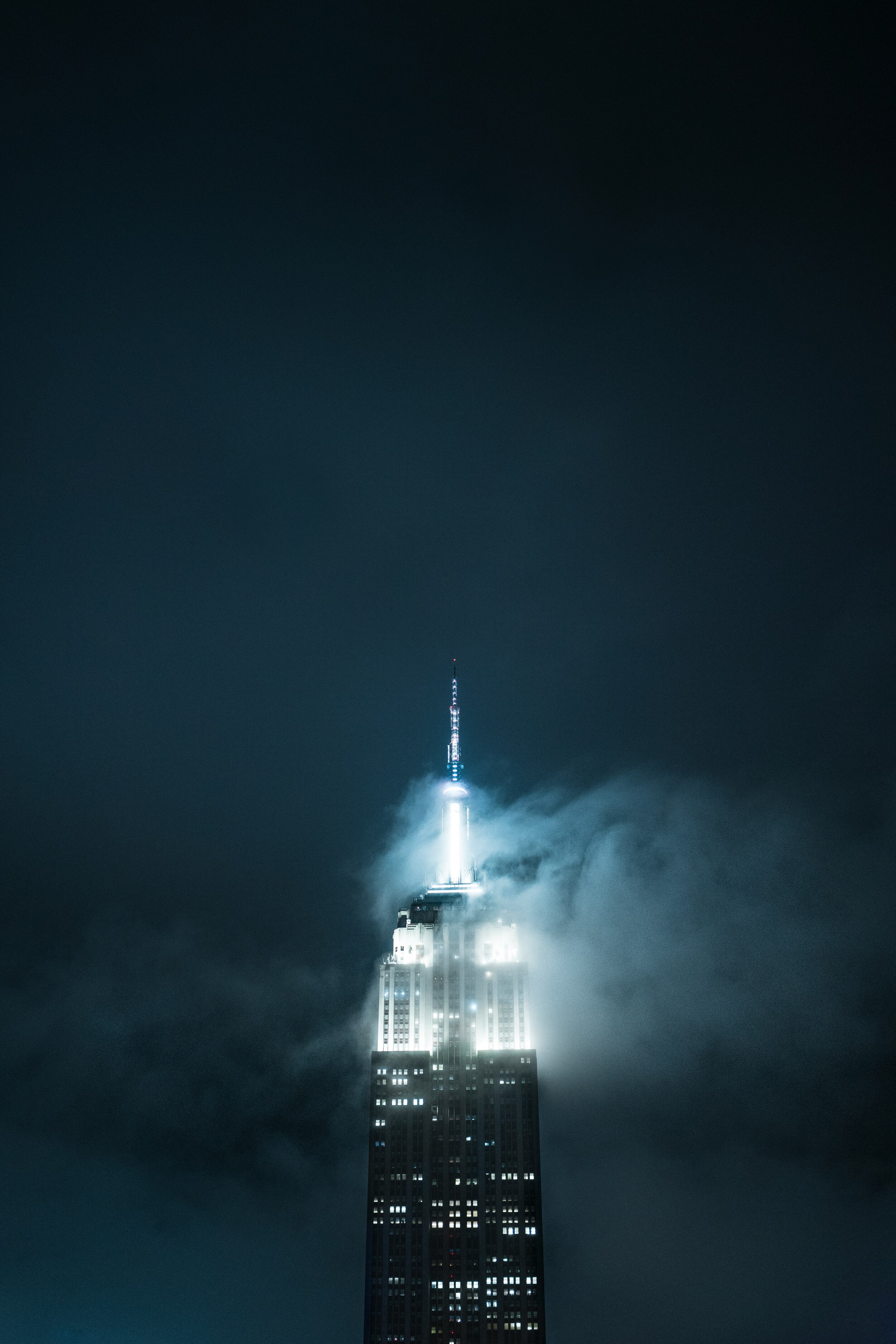 New York City Skyscraper With Clouds Glowing Architecture Unique ...