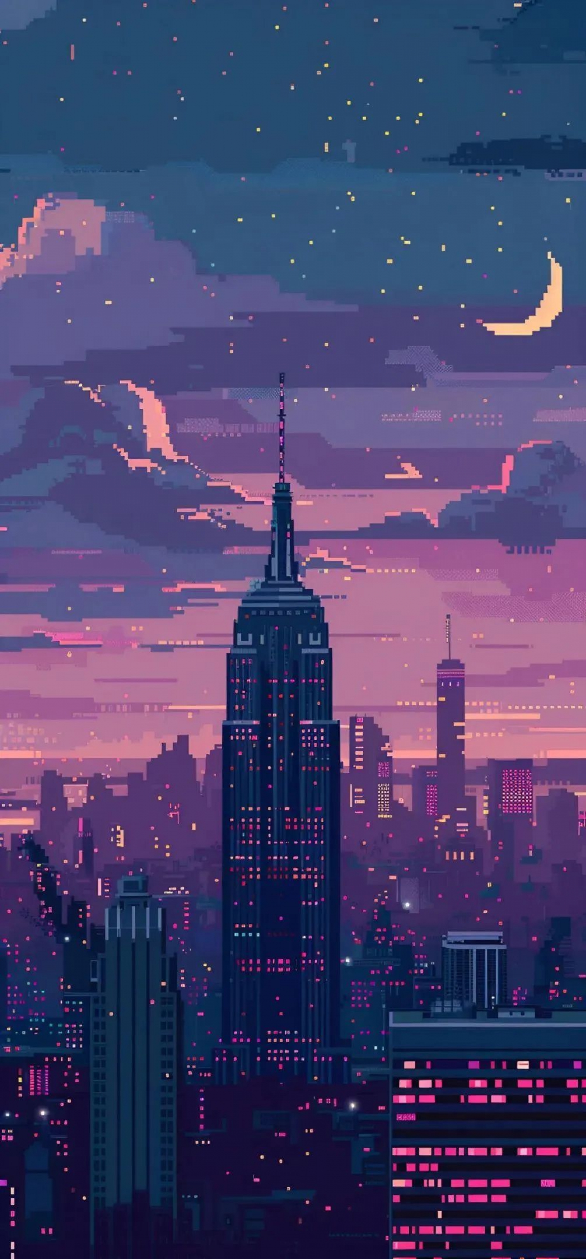 New York NYC USA America United States 8bit Digital Art Unique Artist wallpaper for Apple iPhone, Apple Watch, Mac, iPad and Apple Watch