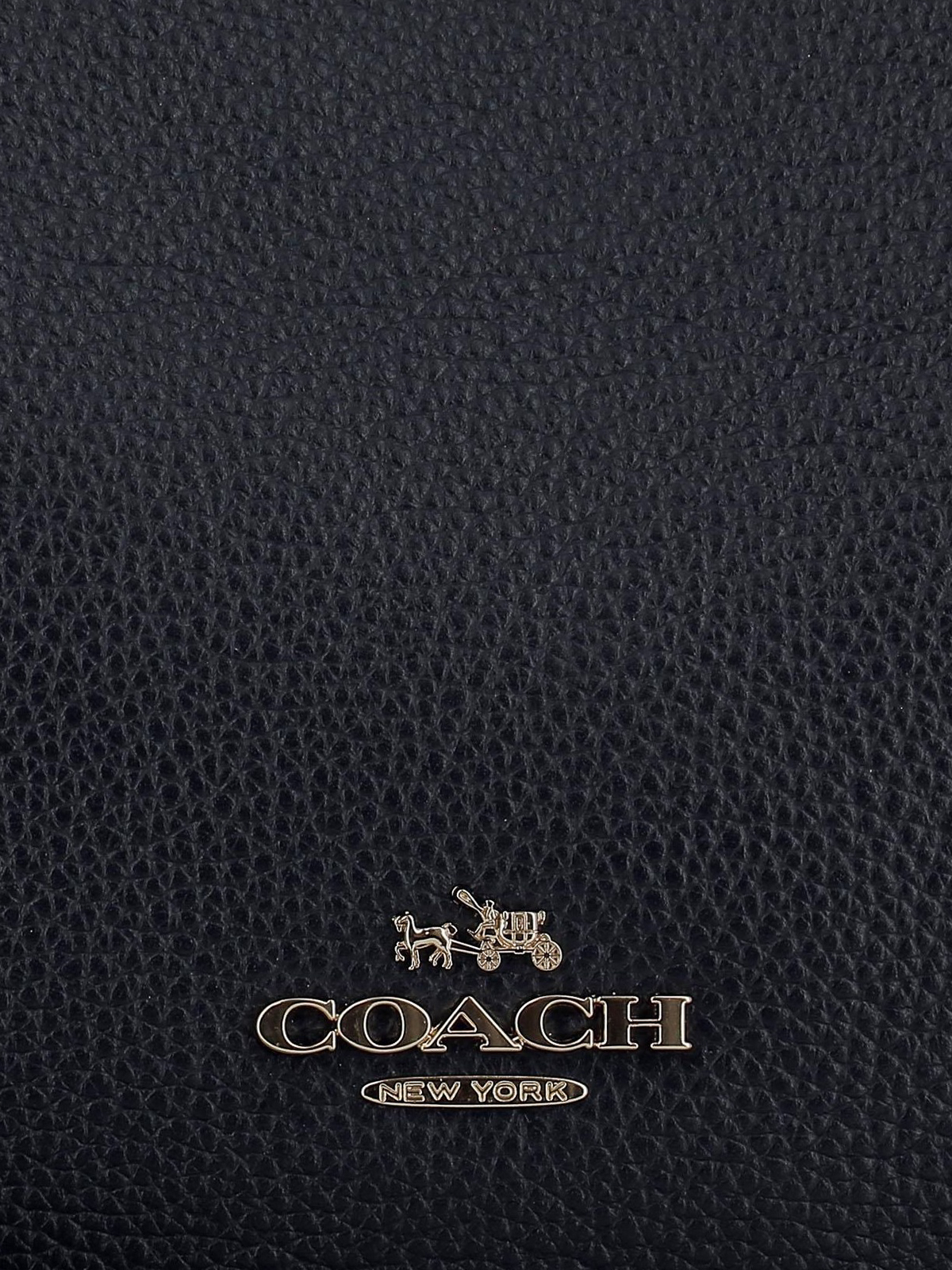 Official Coach Logo Black Leather