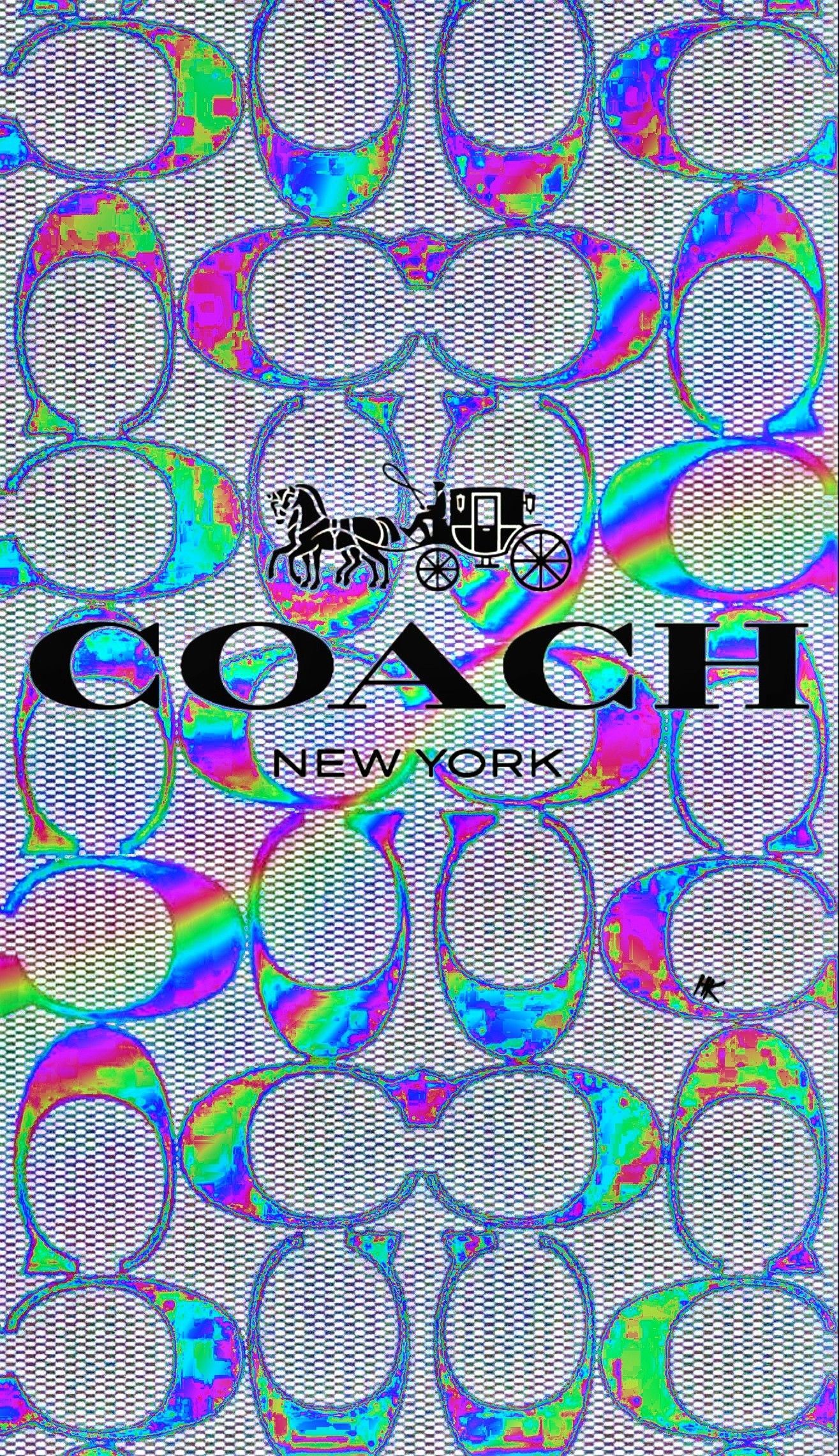 Official Coach Logo Iridescent Rainbow