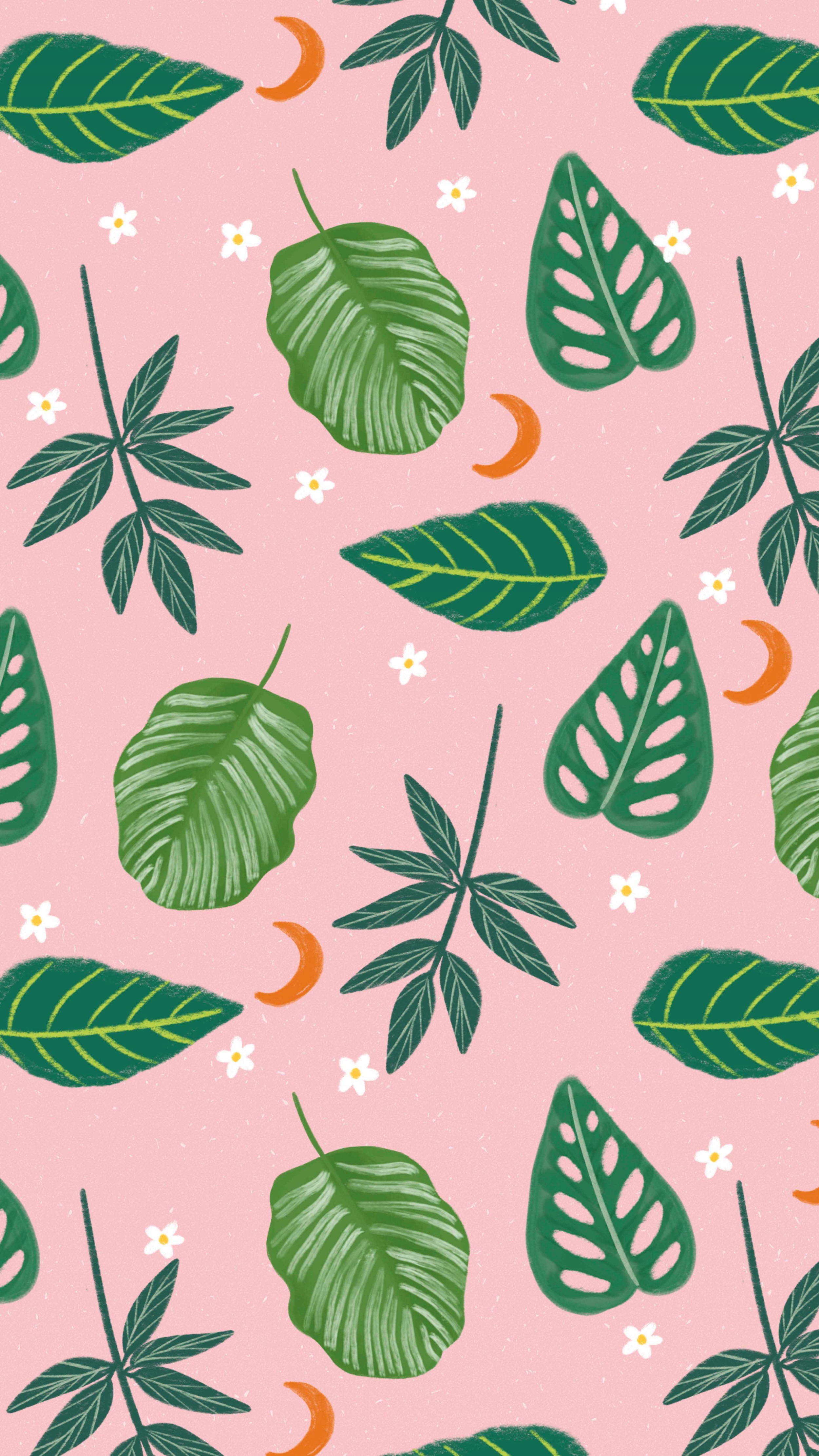 Plants Leafs Pattern Monstera Tree Leaves wallpaper for Apple iPhone, Apple Watch, Mac, iPad and Apple Watch