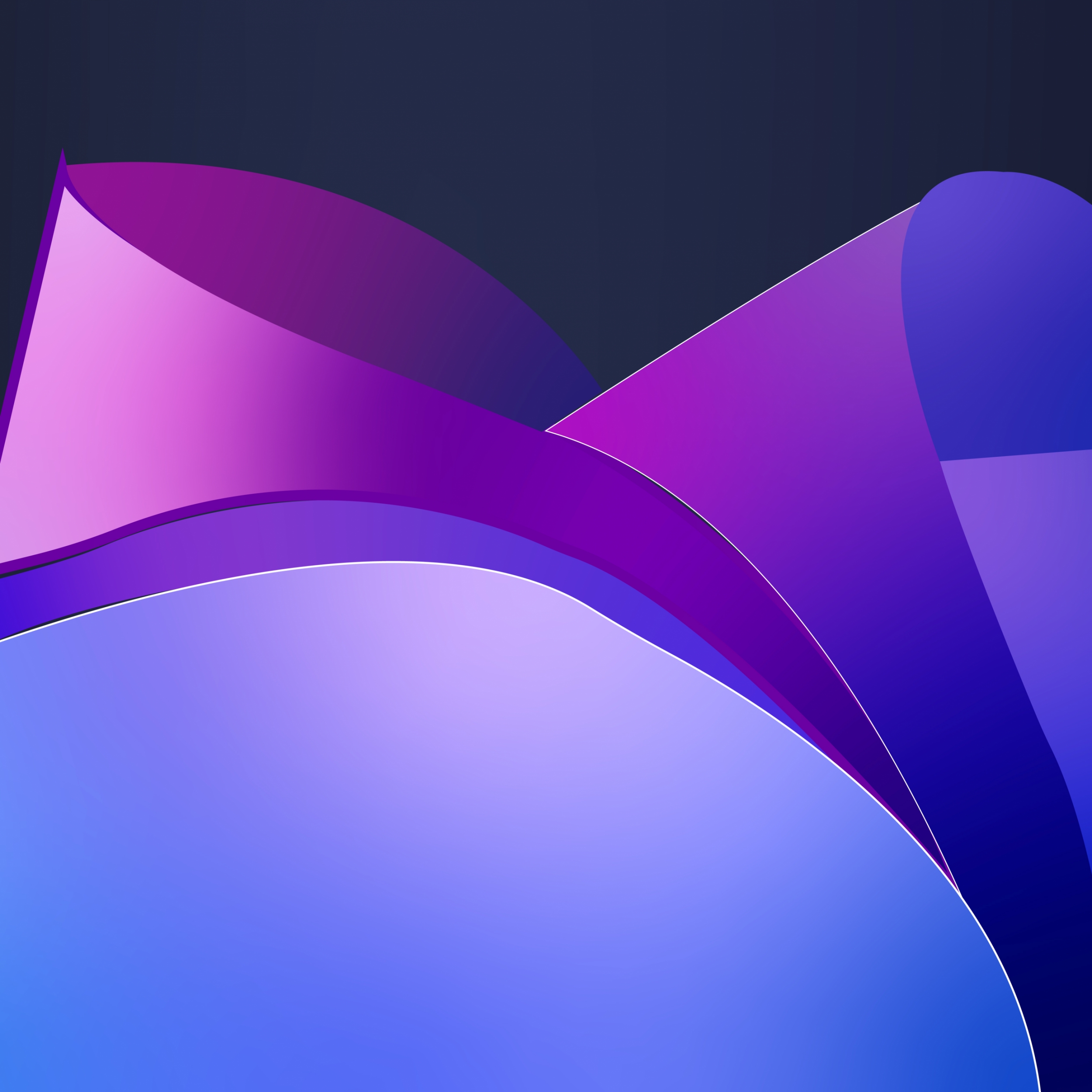 Purple And Blue 3D Abstract Shapes