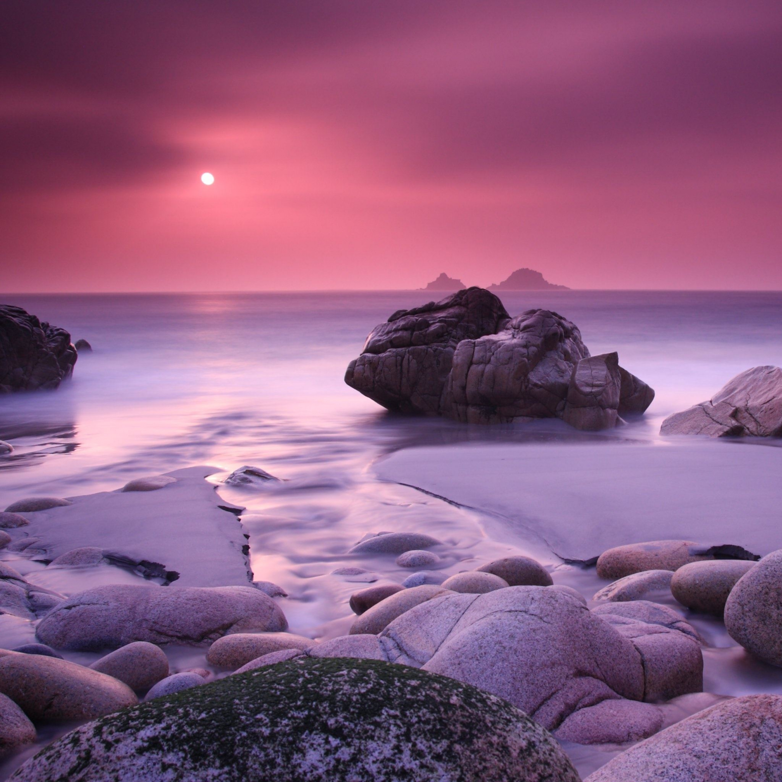 Rock Beach At A Few Hours Before Sunset