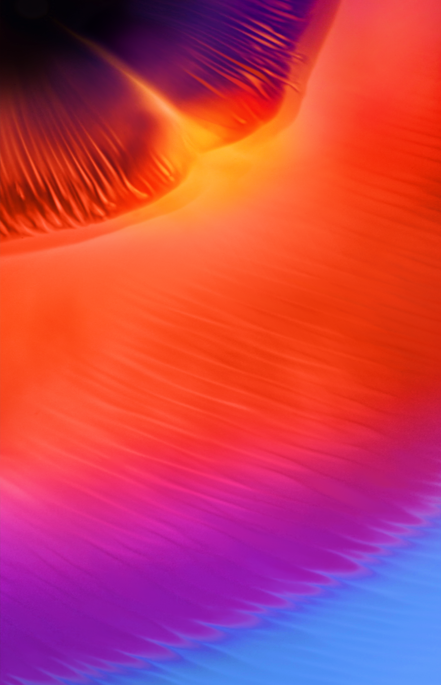 Samsung Galaxy A8s Stock Orange Purple Abstract