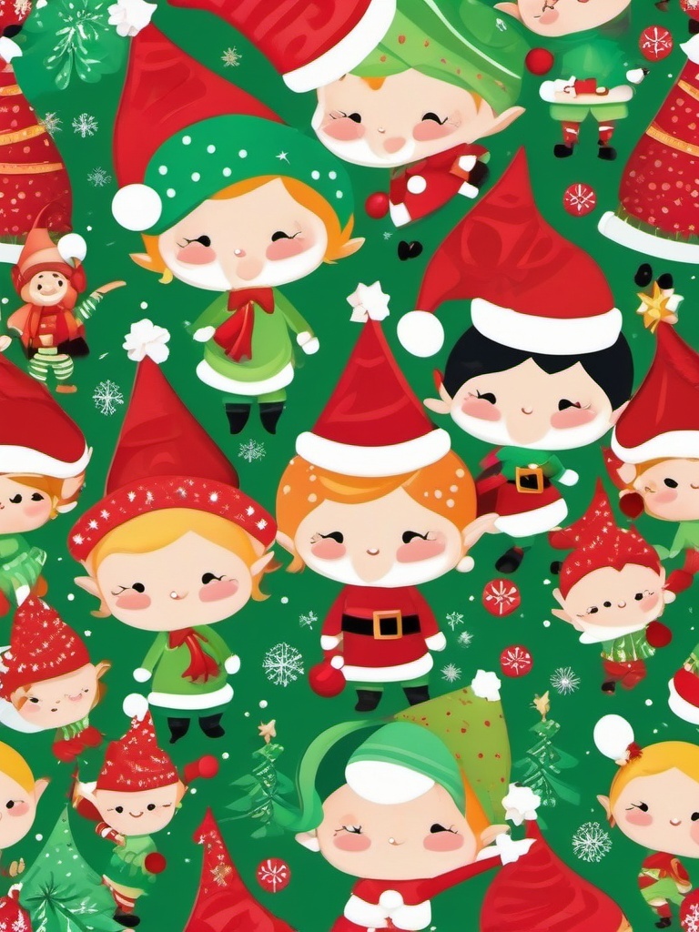 Seasonal Christmas Xmas Cute Elves Elfs Elf wallpaper for Apple iPhone, Apple Watch, Mac, iPad and Apple Watch