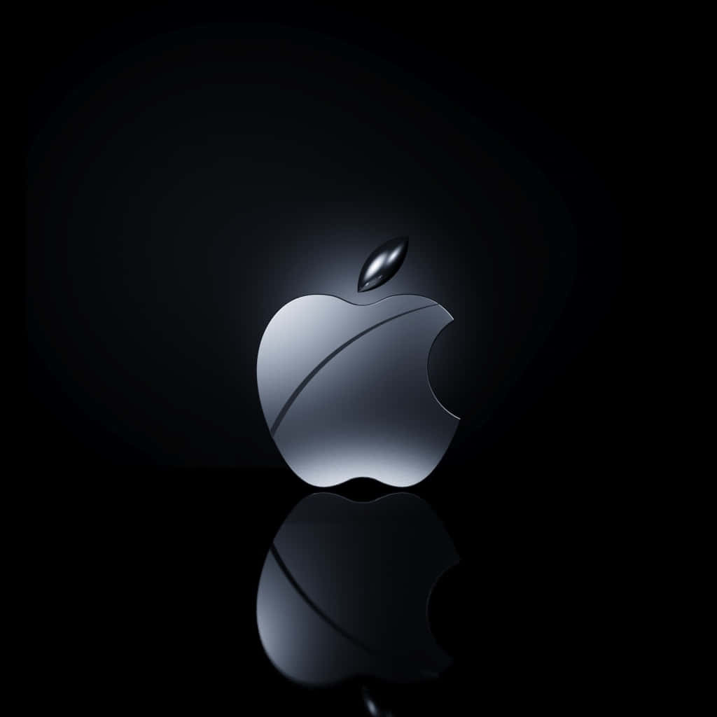 Shiny Steel Metallic Apple Logo Glow Classic wallpaper for Apple iPhone, Apple Watch, Mac, iPad and Apple Watch