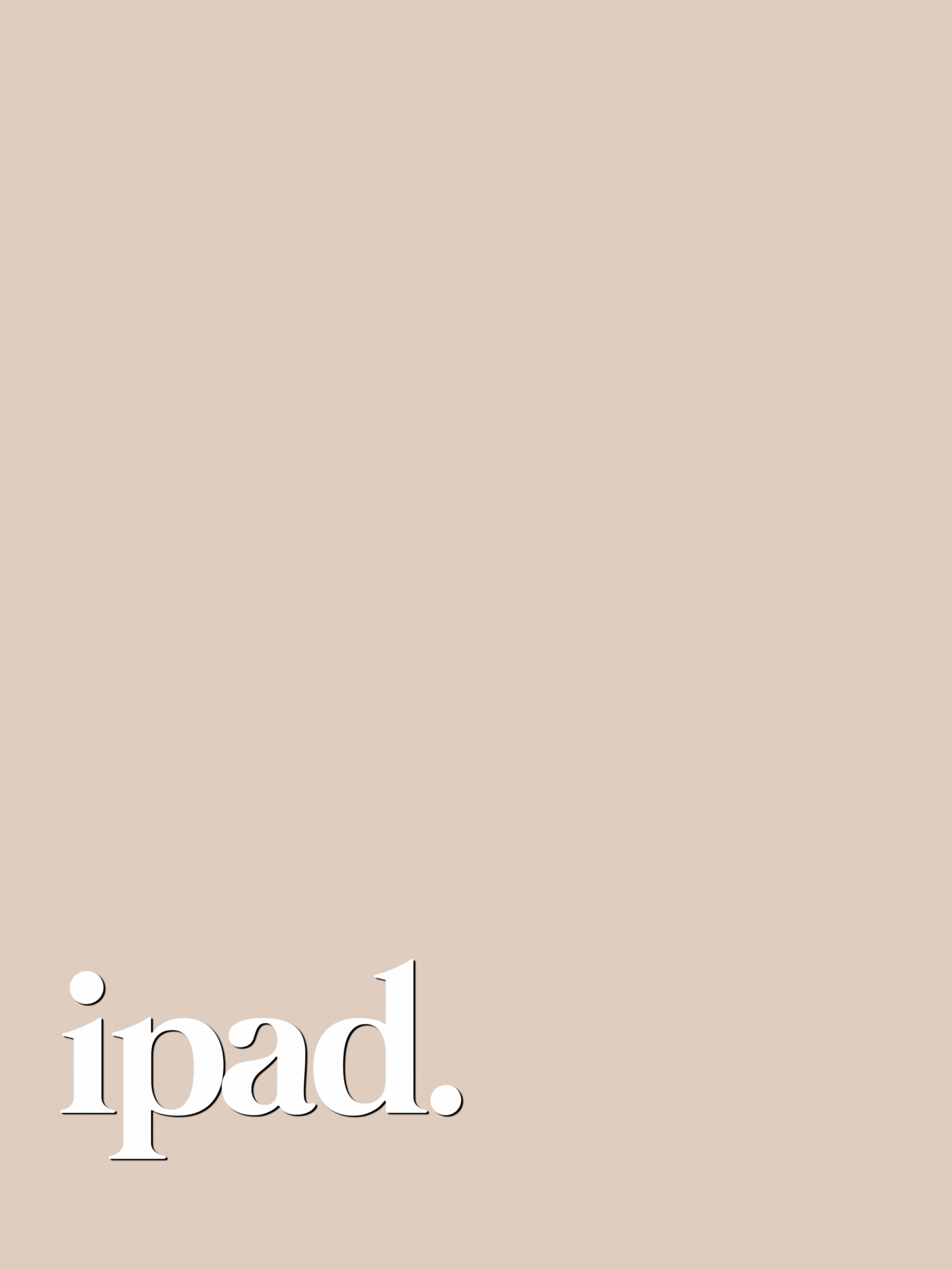 Simple Cream Color iPad Text