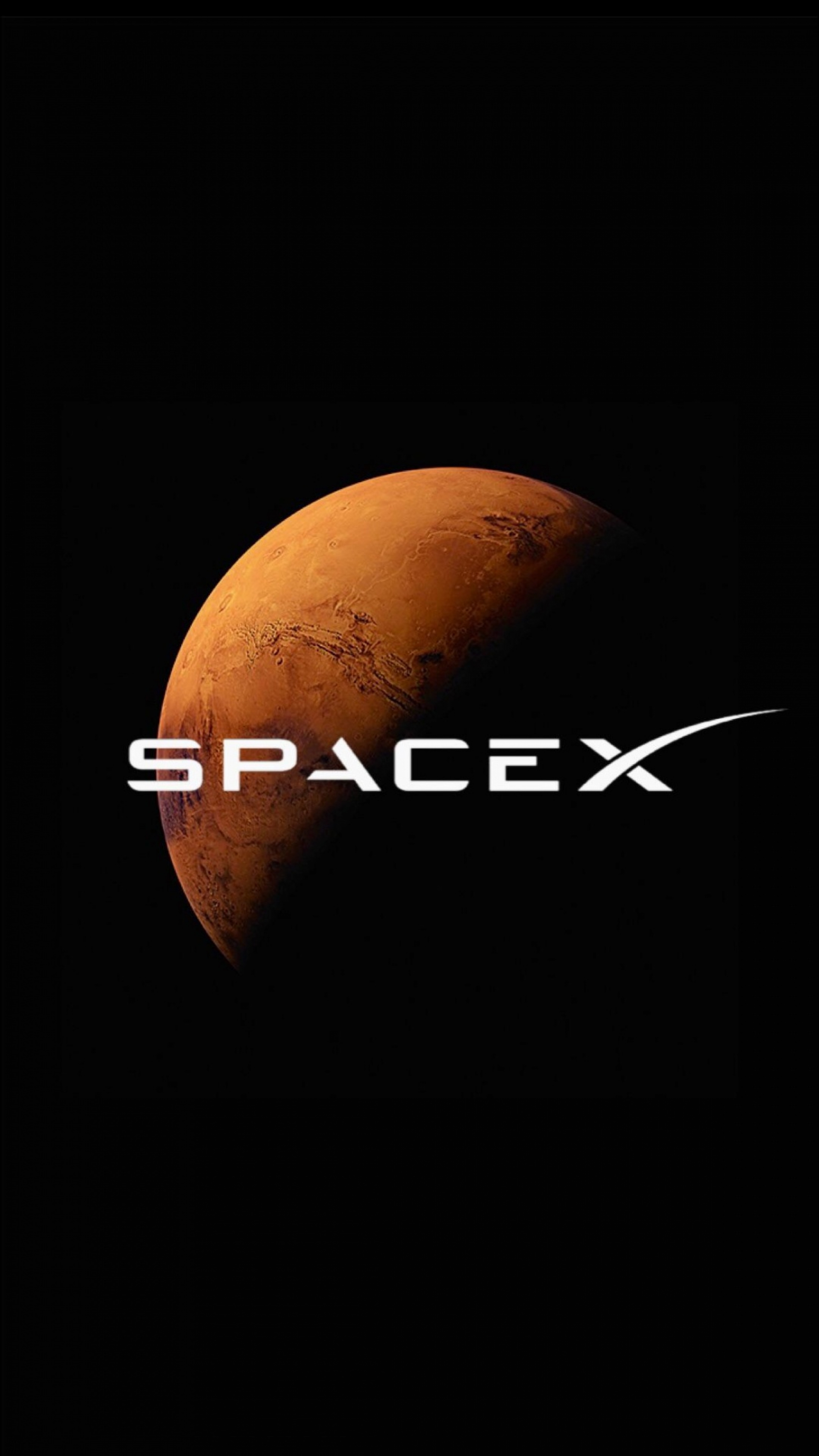 SpaceX Logo Black Mars