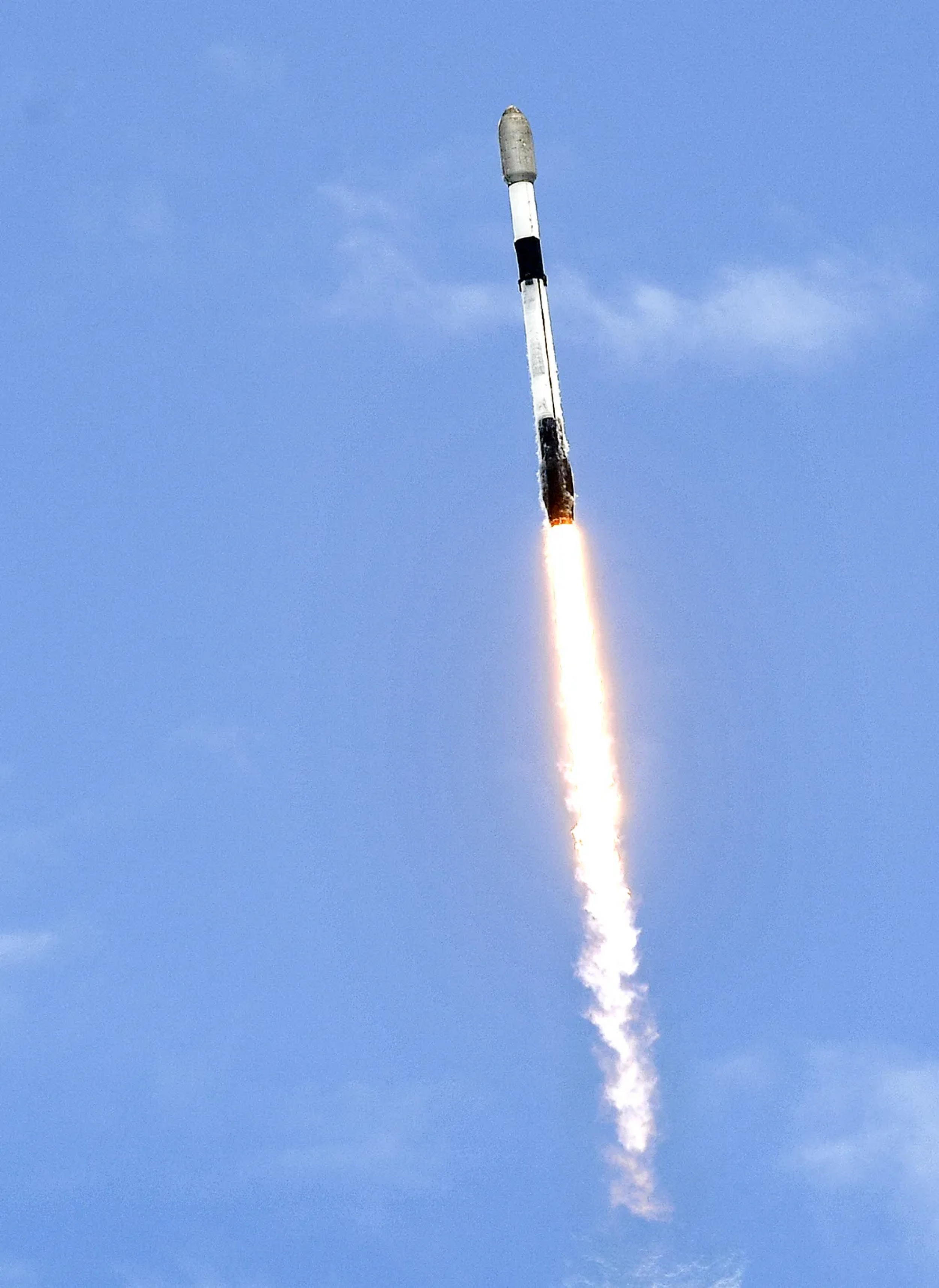 SpaceX Rocket Launch Blue Sky