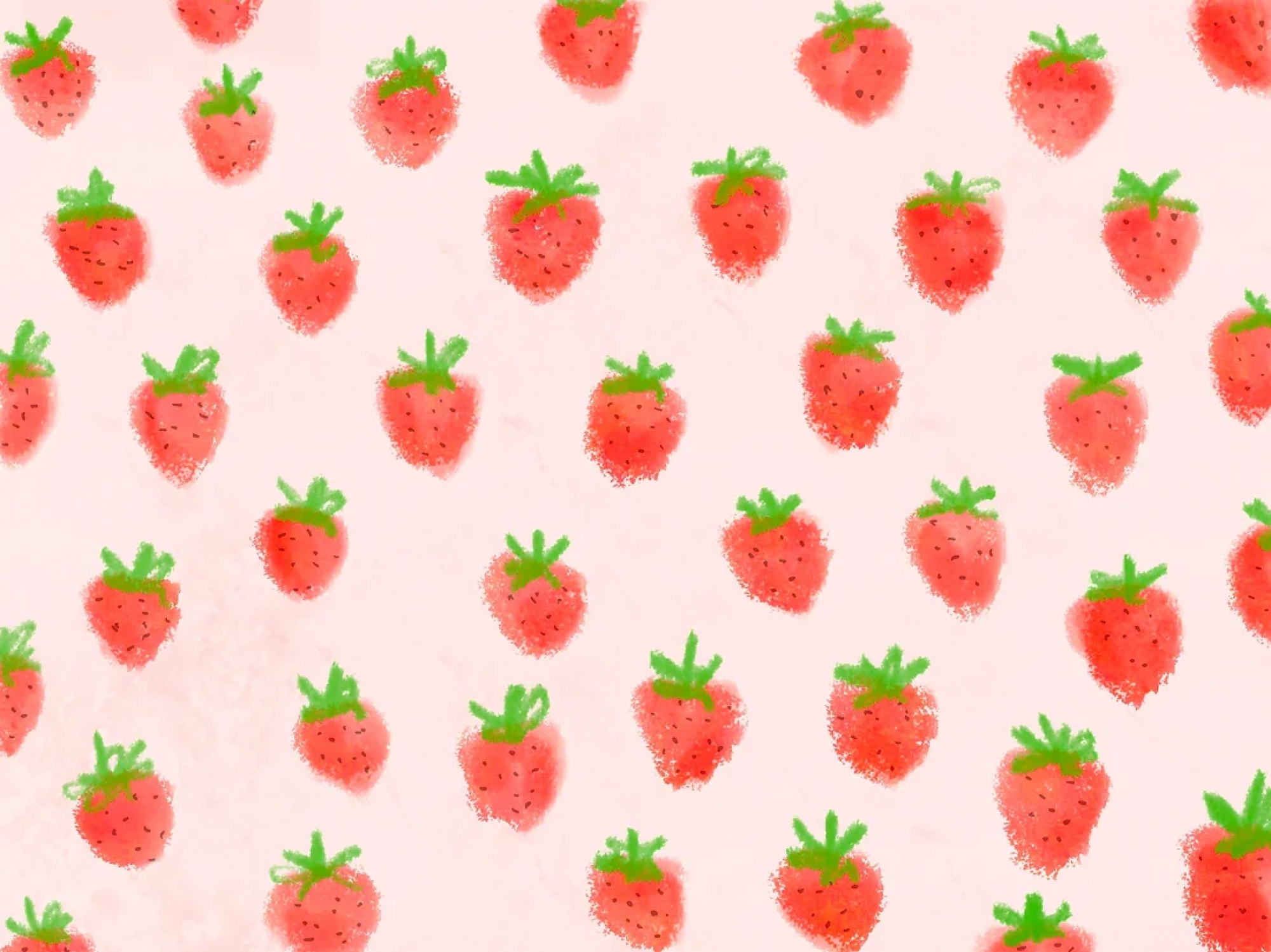 Strawberry Strawberries Art Painted Digital