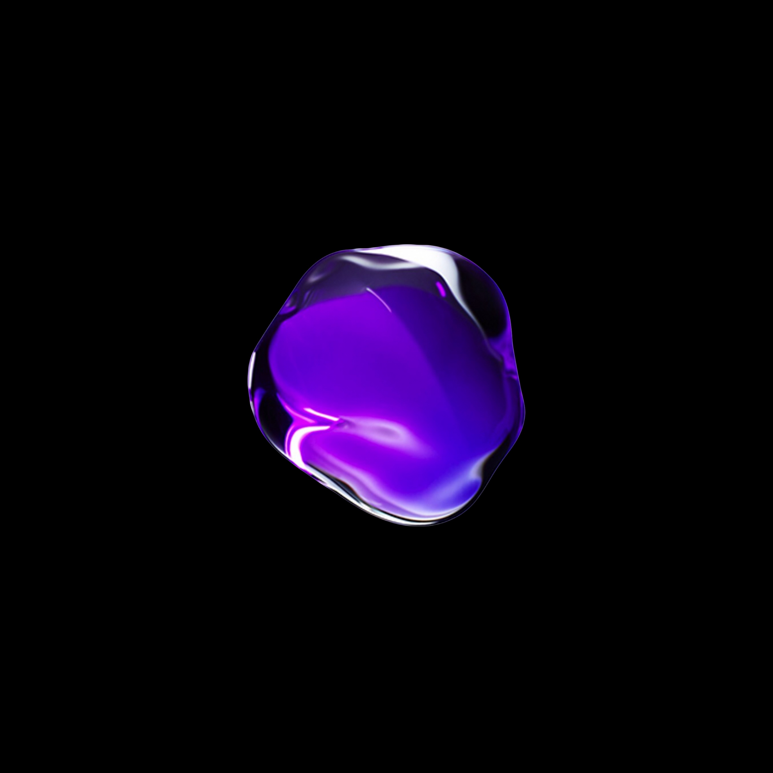 Violet Liquid Bubble Apple Stock