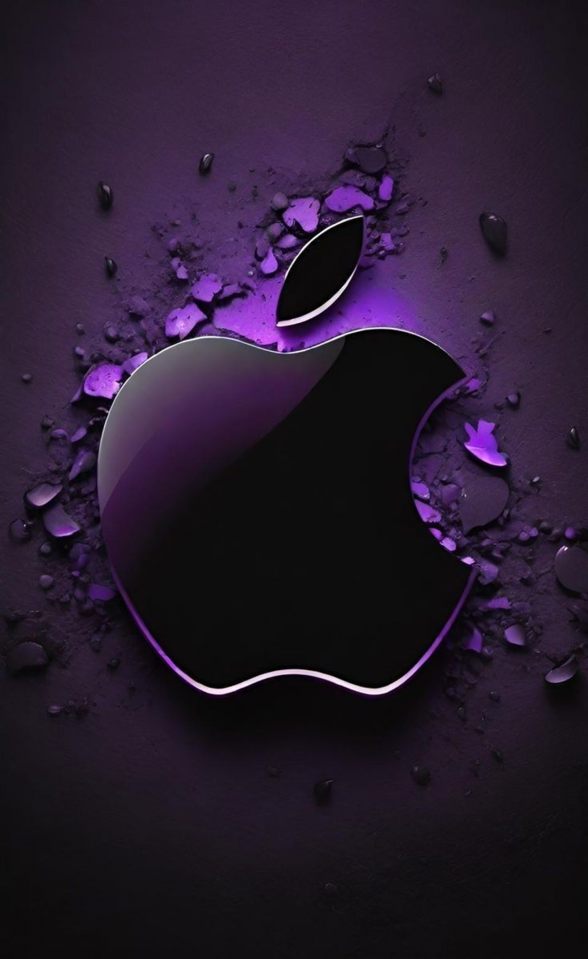 Dark Purple Apple Logo wallpaper for Apple iPhone, Apple Watch, Mac, iPad and Apple Watch