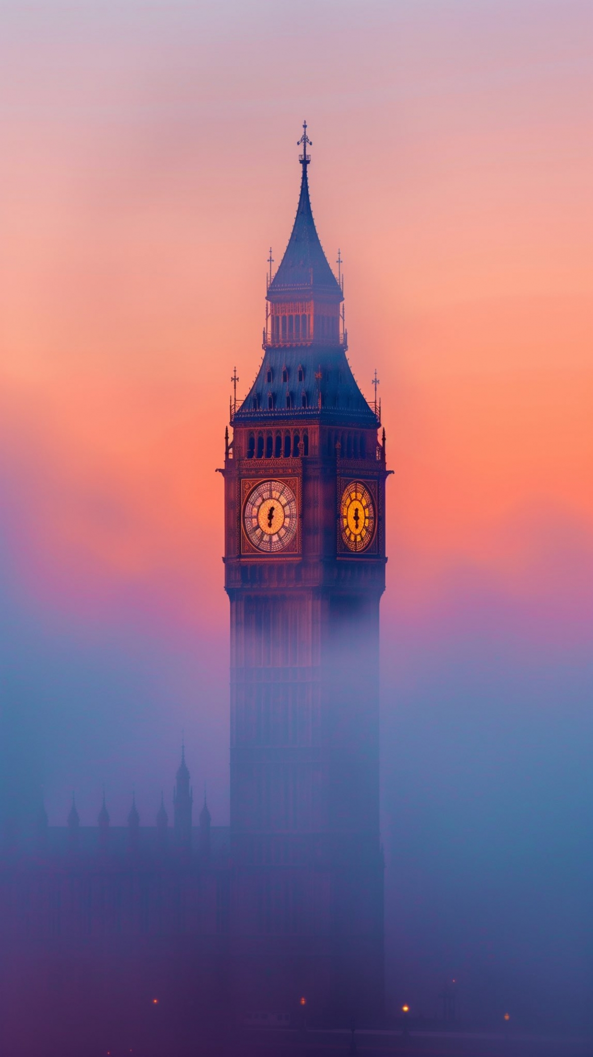 Colorful Bright Big Ben London Sunset