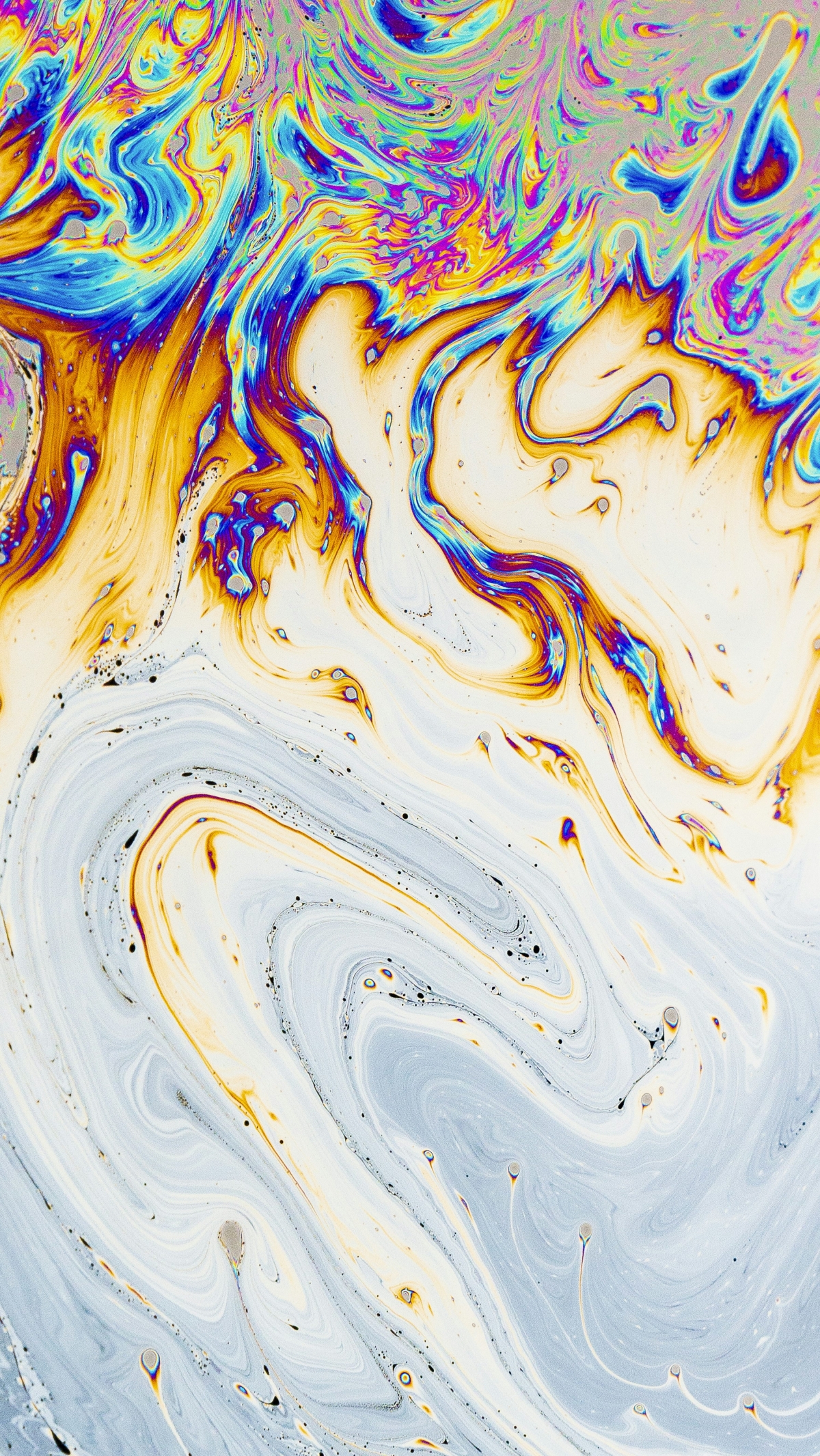 Iridescent Paint Swirl Colorful Oil Spill