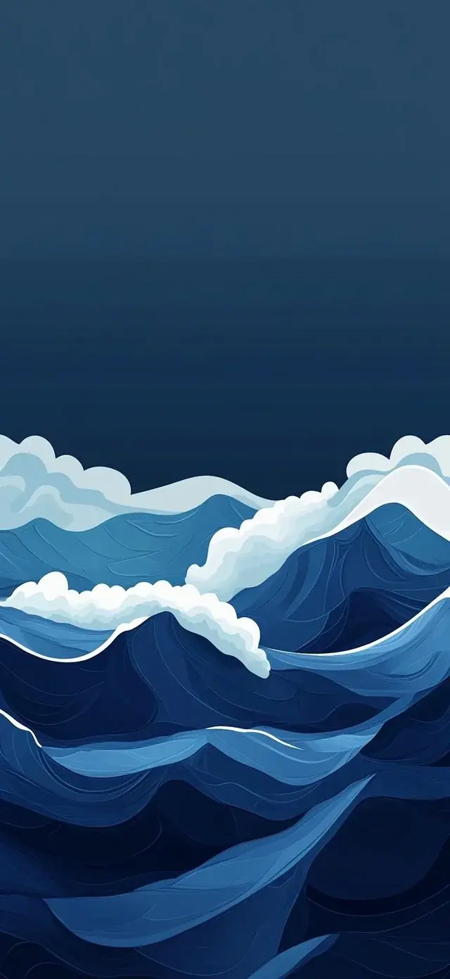 2025 Clouds Creative Artistic Interpretation Waves Crashing Best Wallpapers For Apple iPhone 16
