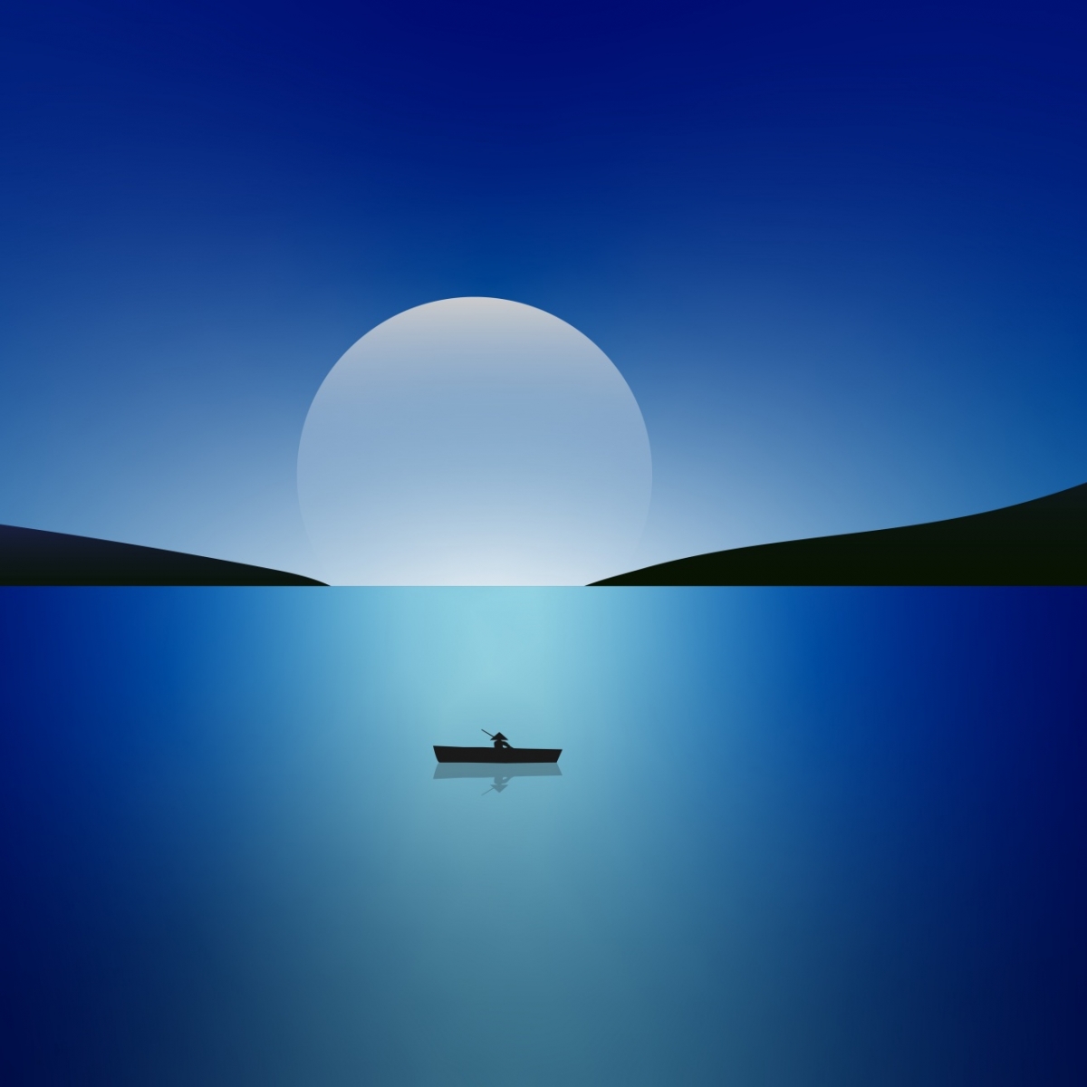 Minimal Art Man On A Kayak wallpaper for Apple iPhone, Apple Watch, Mac, iPad and Apple Watch