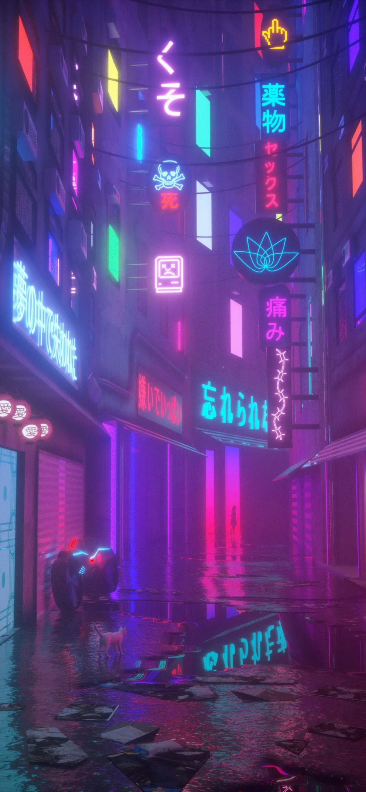 Neon Anime Style Japanese Streets