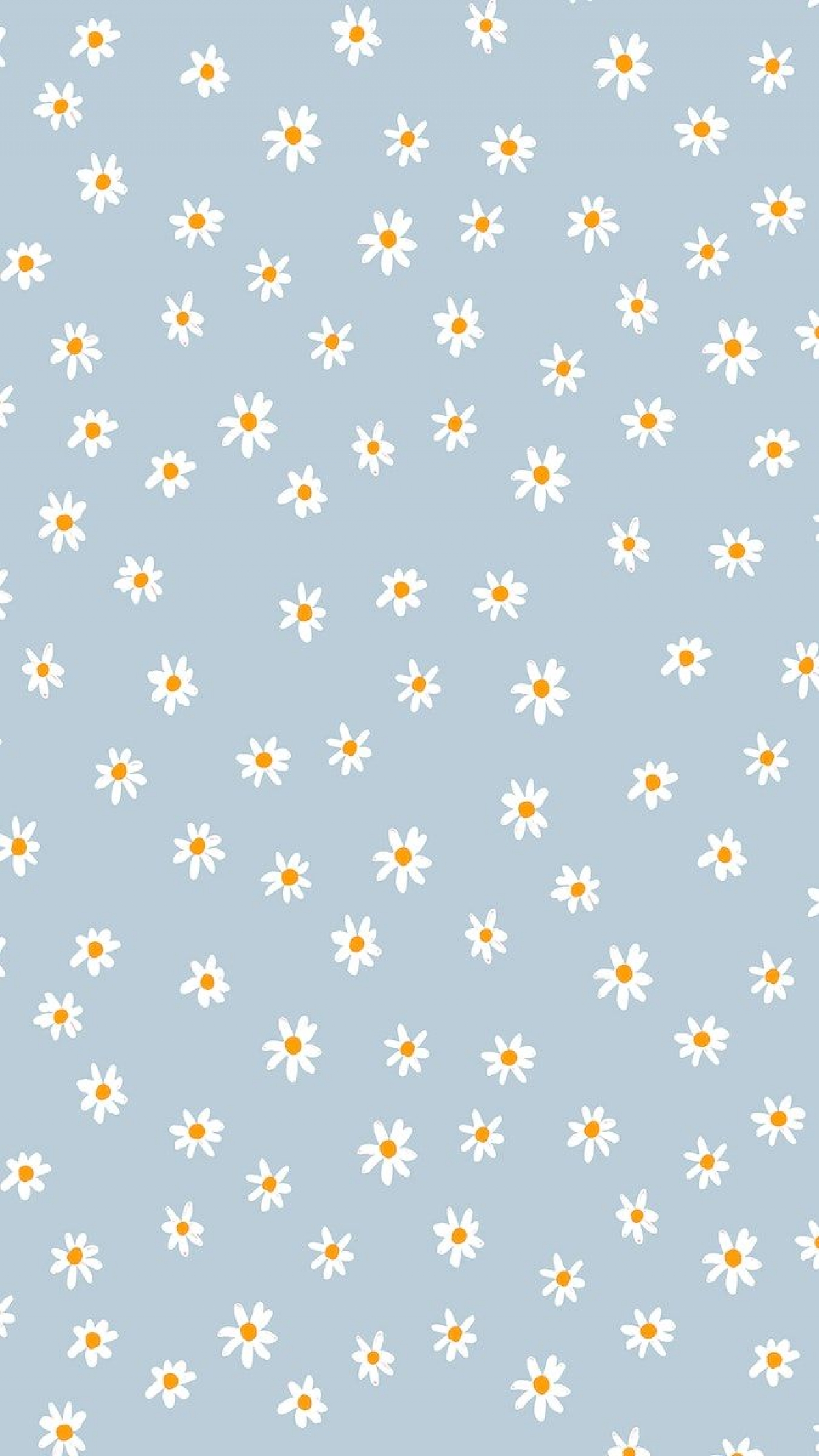 Cute Girly White Flowers Pattern