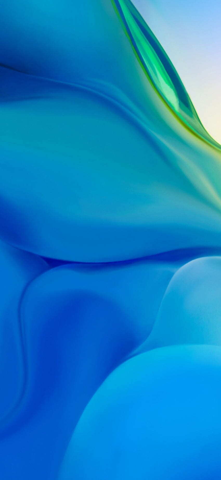 2K iPhone Desktop Wallpaper Huawei P30 Pro Stock Blue Waves