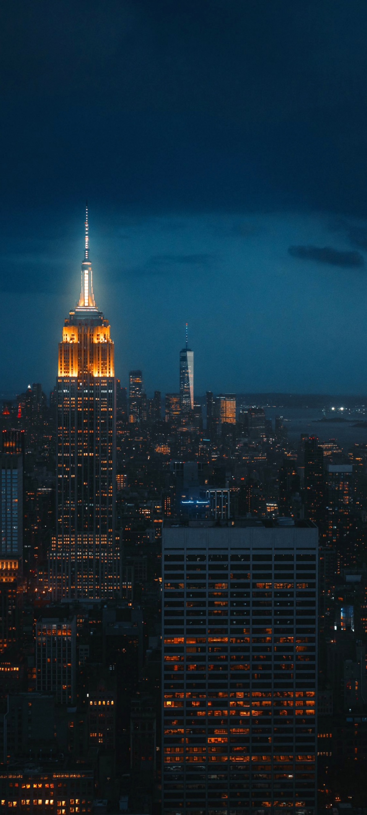 New York City Skyline And City Lights At Night