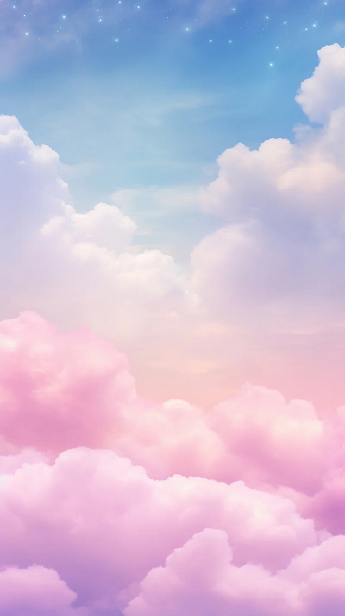 Pink Blue Pastel Clouds Minimal