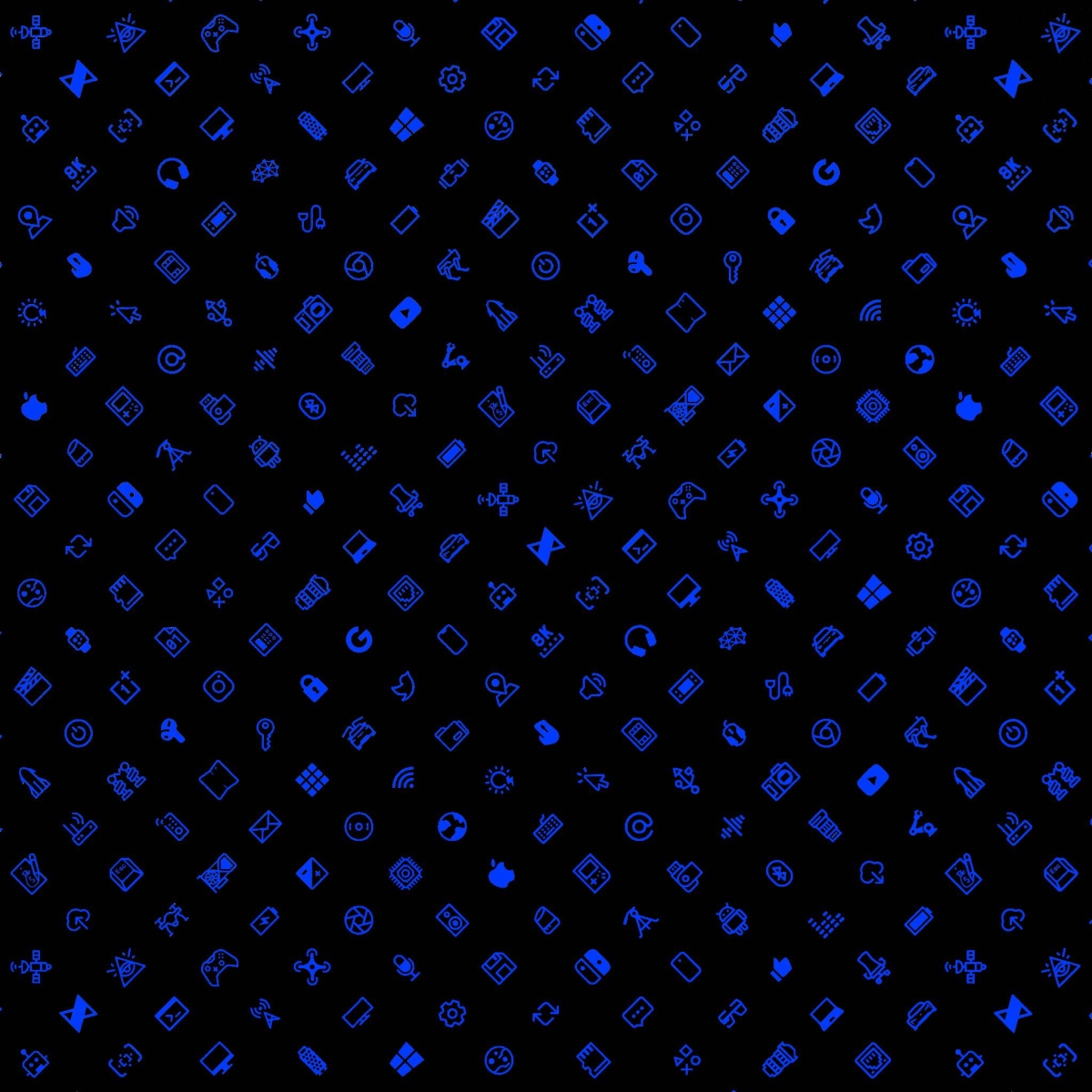 MKBHD Icons Dark Blue wallpaper for Apple iPhone, Apple Watch, Mac, iPad and Apple Watch