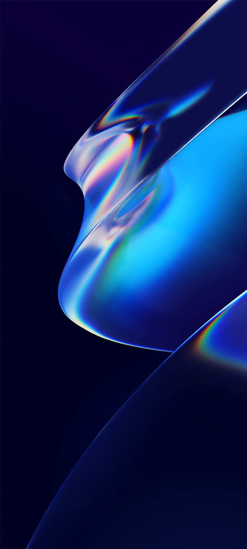 3D Glass Iridescent Blue Wallpaper OPPO A54 wallpaper for Apple iPhone, Apple Watch, Mac, iPad and Apple Watch