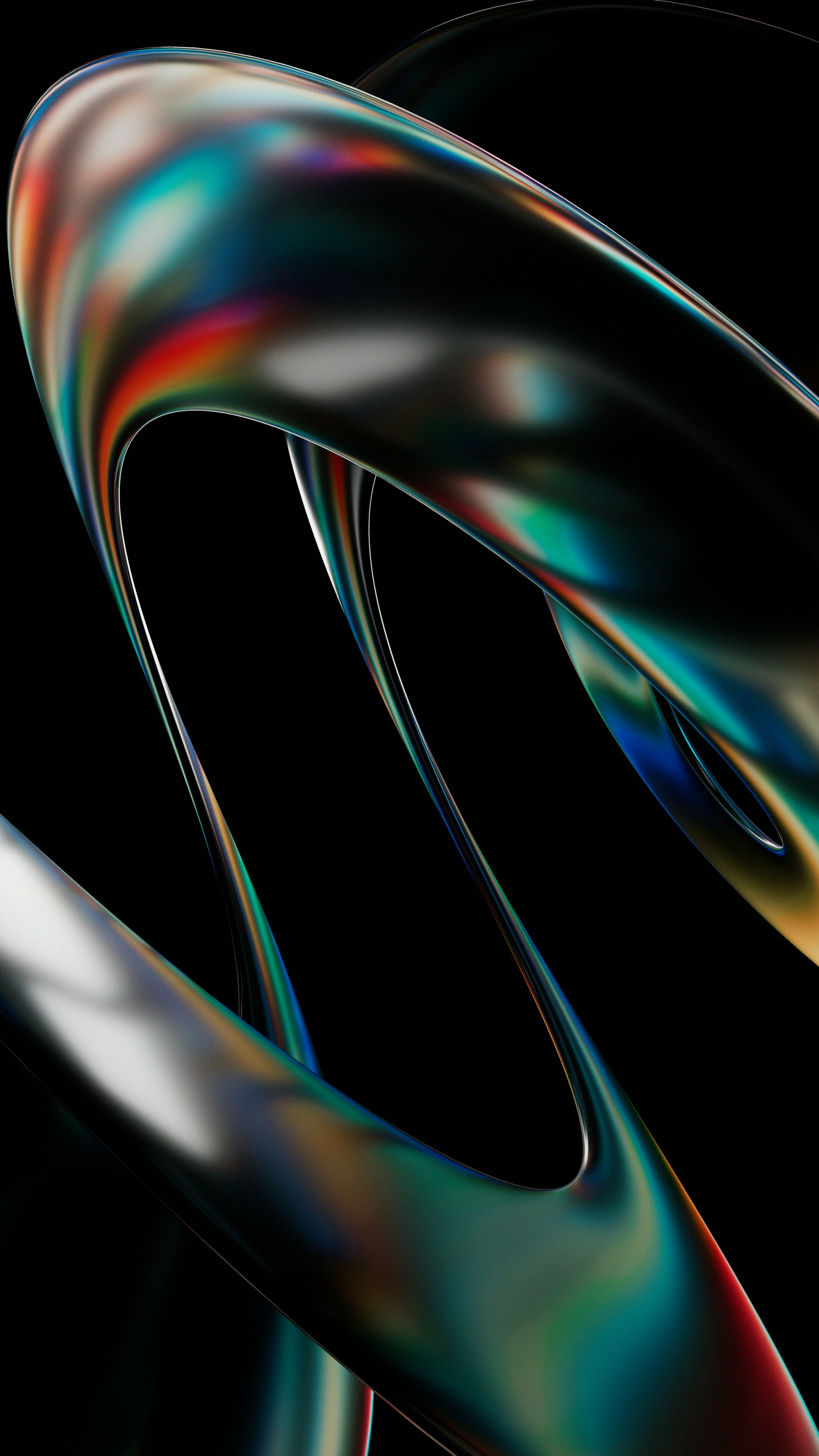 3D Iridescent Glass Digital Art