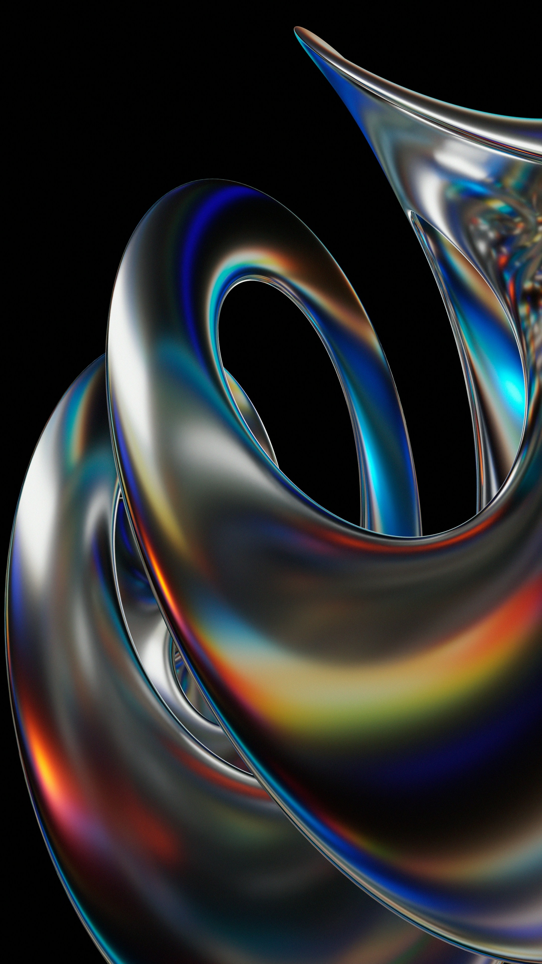 3D Iridescent Glass Digital Art