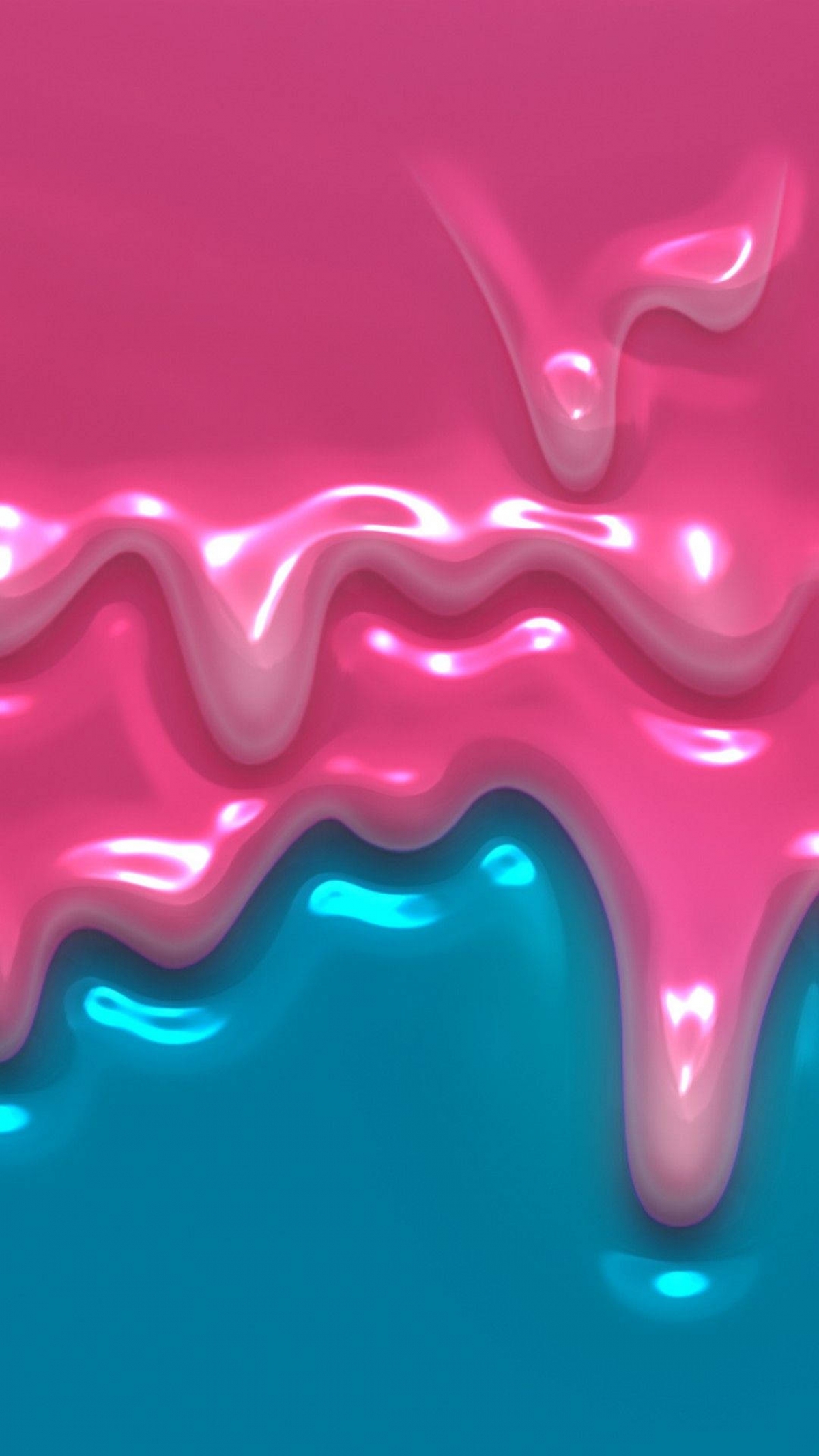 Dripping Paint Pink Blue wallpaper for Apple iPhone, Apple Watch, Mac, iPad and Apple Watch