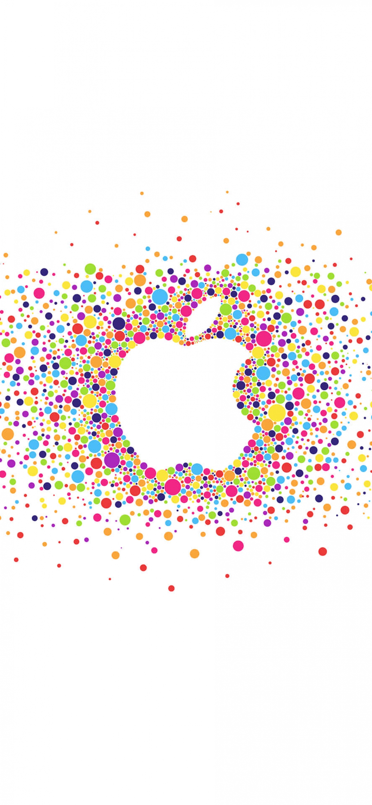 Apple Logo Colorful Polka Dots