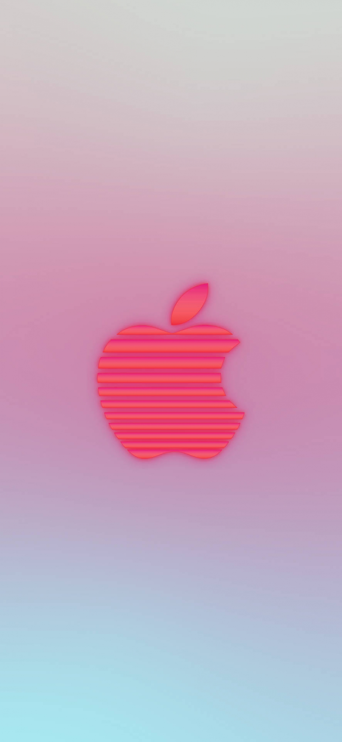 Red Neon Retro Apple Logo