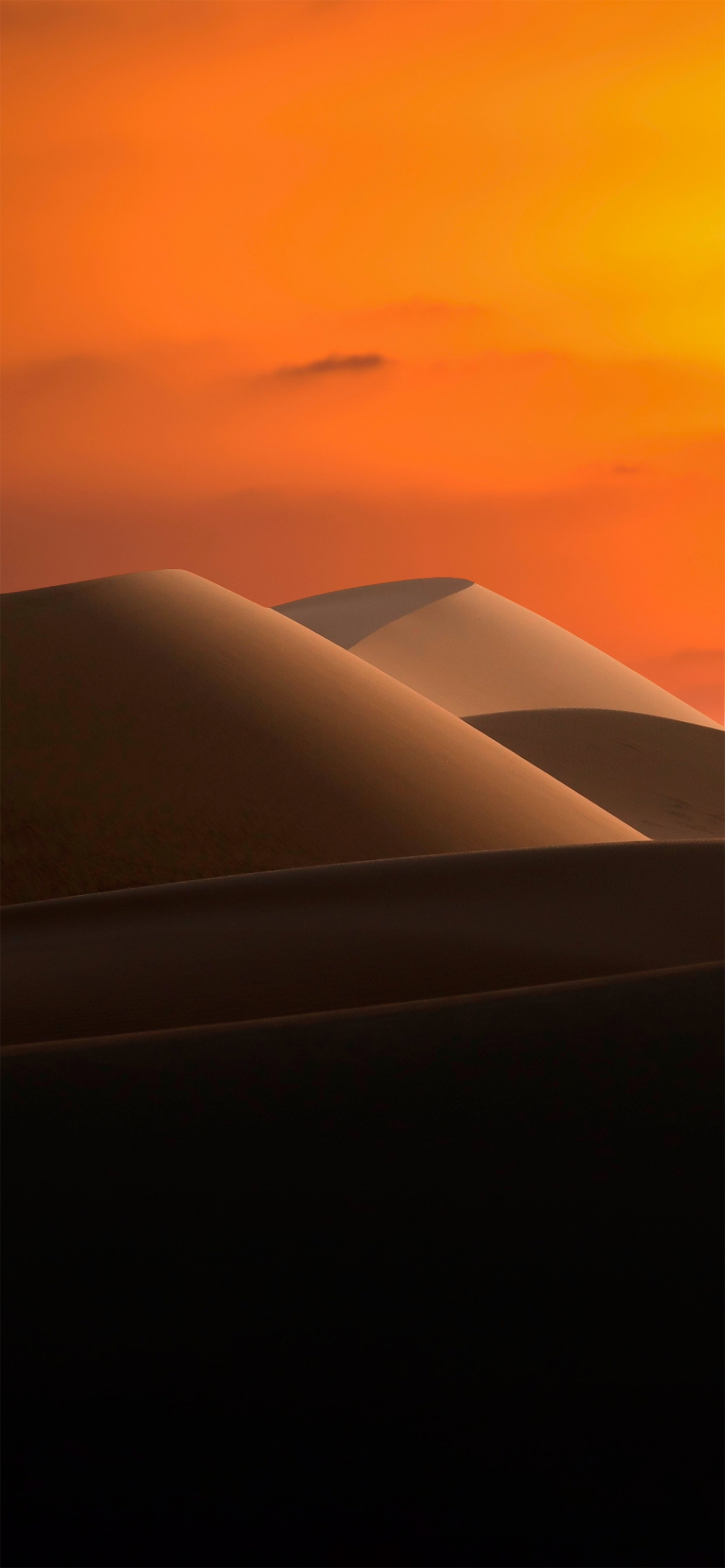 Desert Dunes Orange Sky