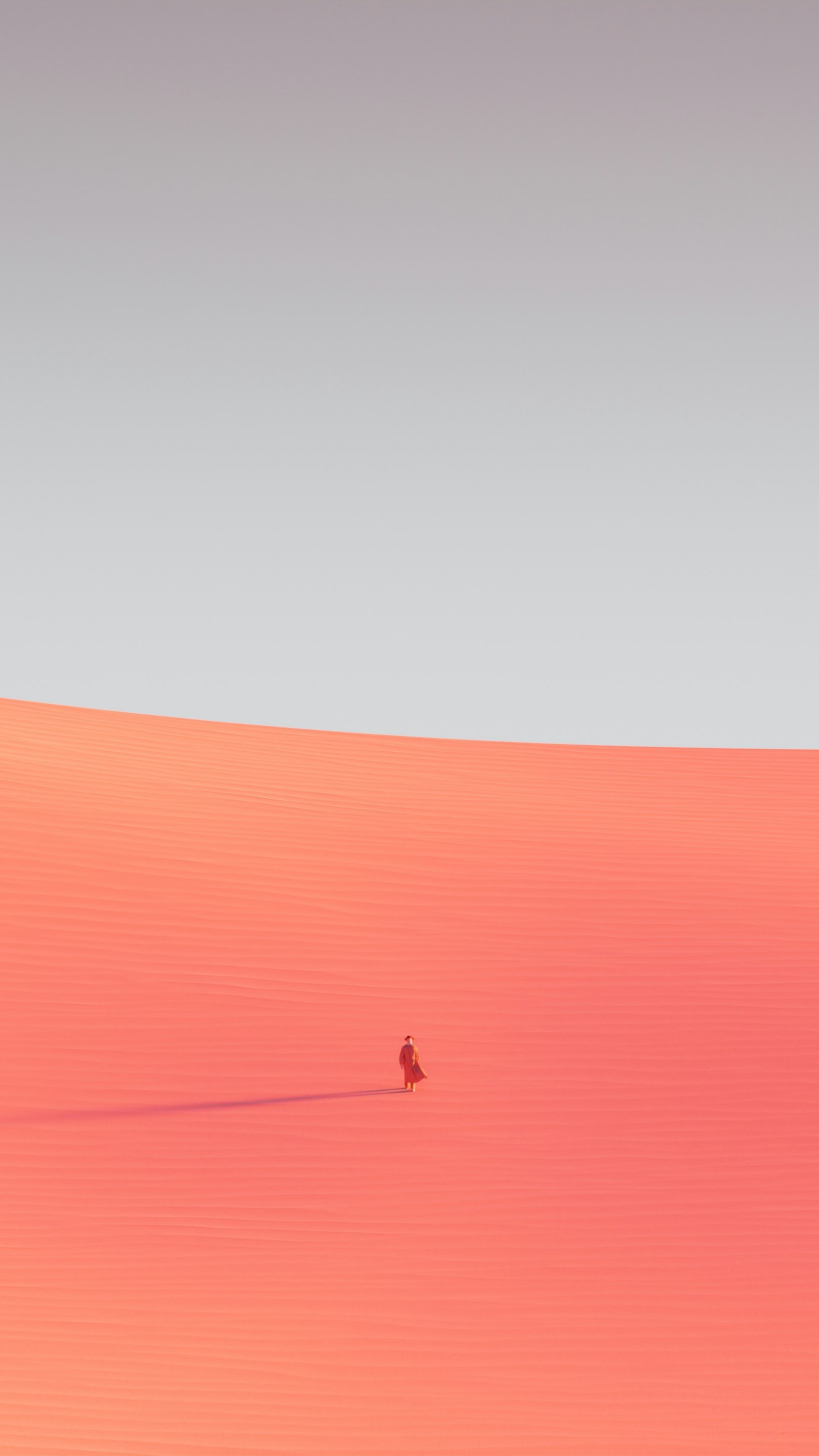 4K MKBHD Panels App Free Popular Creative Person Walking In A Red Desert Landscape