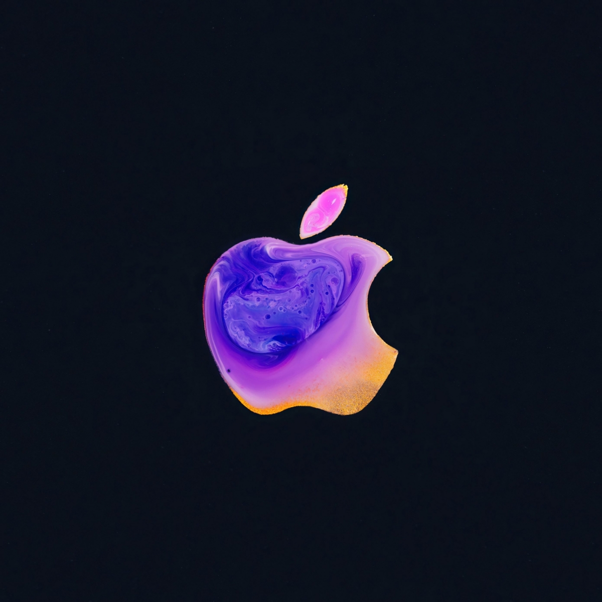 Paint Spill Apple Logo Art