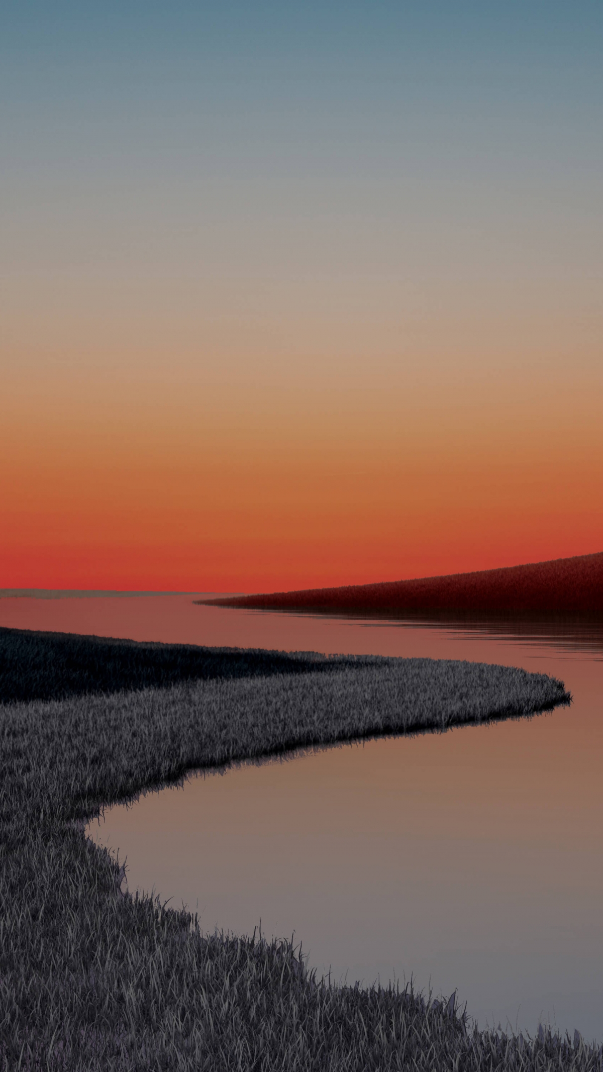 Microsoft Surface Dramatic Orange Red Sunset Over Beach Ocean Water 4K