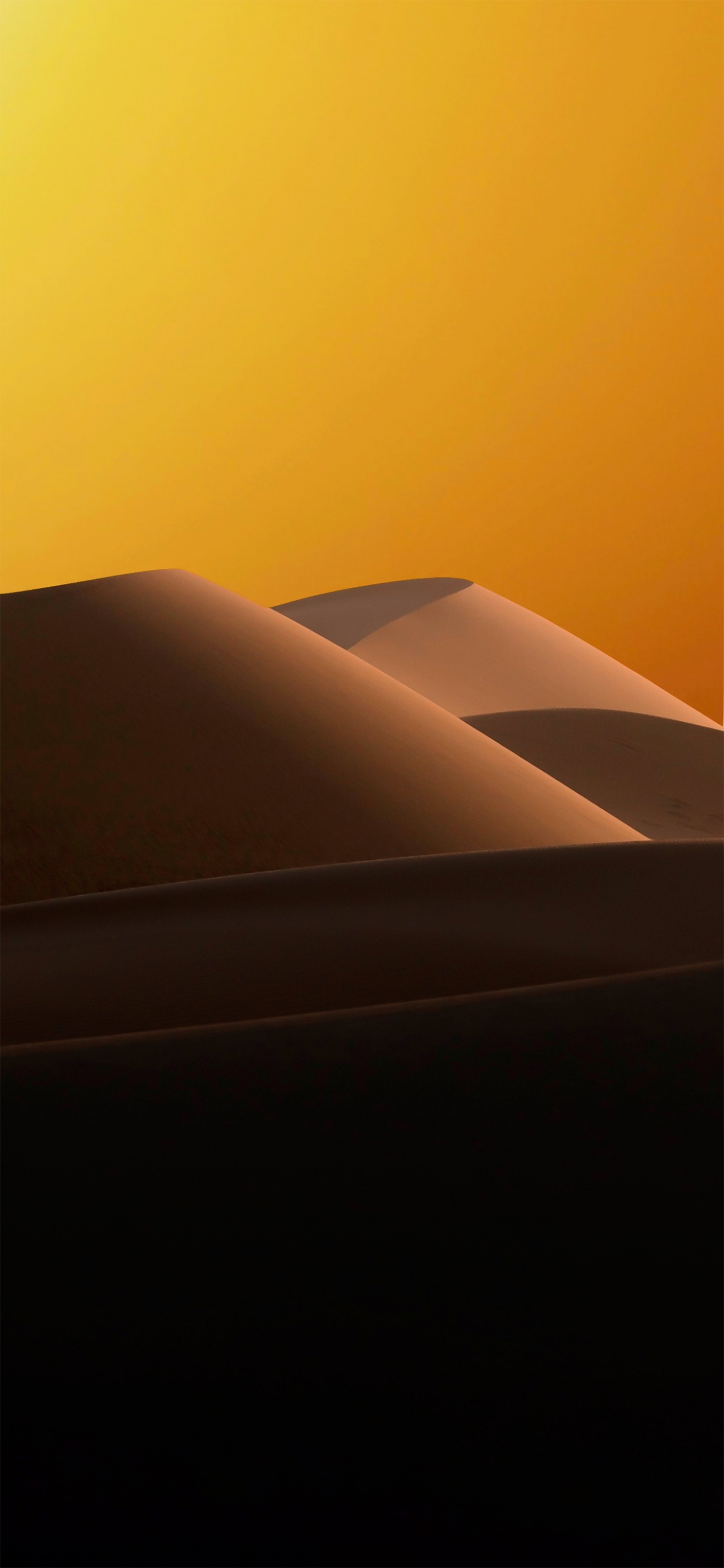 Desert Dunes Yellow Sky Illustration