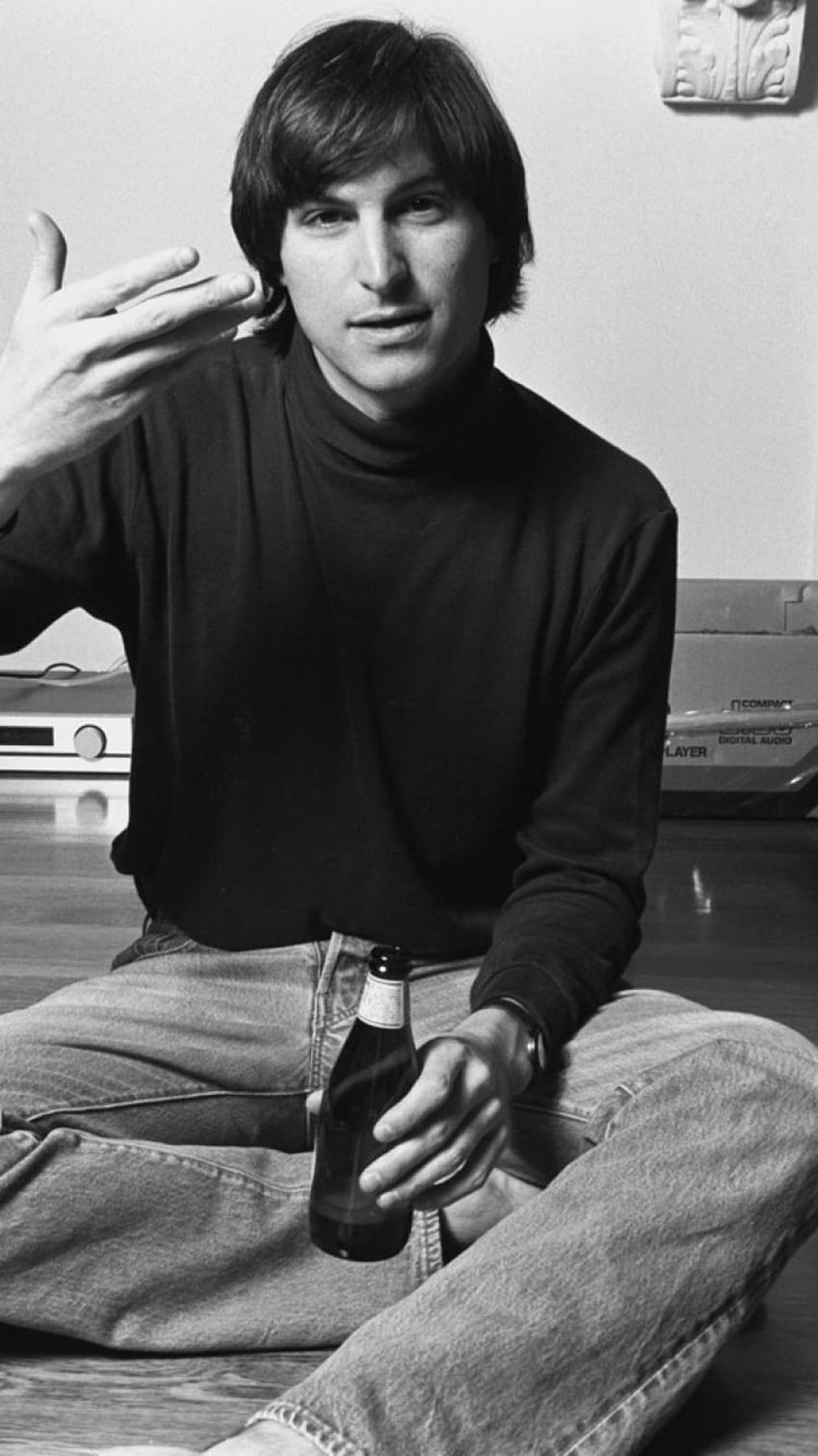 Steve Jobs Drinking Beer wallpaper for Apple iPhone, Apple Watch, Mac, iPad and Apple Watch