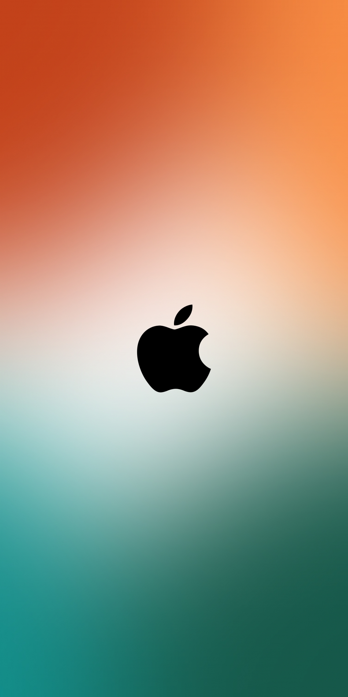 Apple Logo Gradient Orange Green