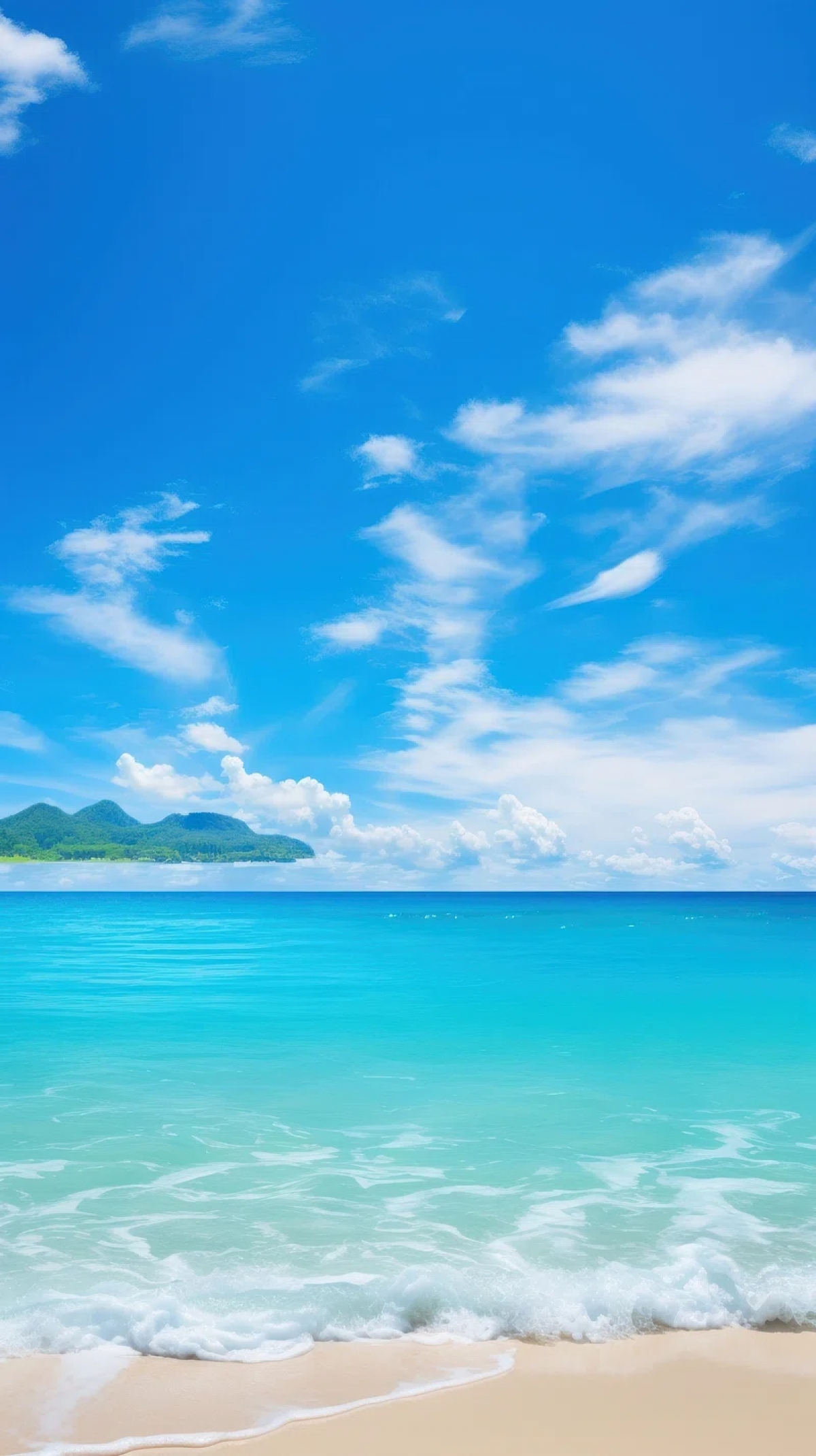 Tropical Beach With Mountain wallpaper for Apple iPhone, Apple Watch, Mac, iPad and Apple Watch