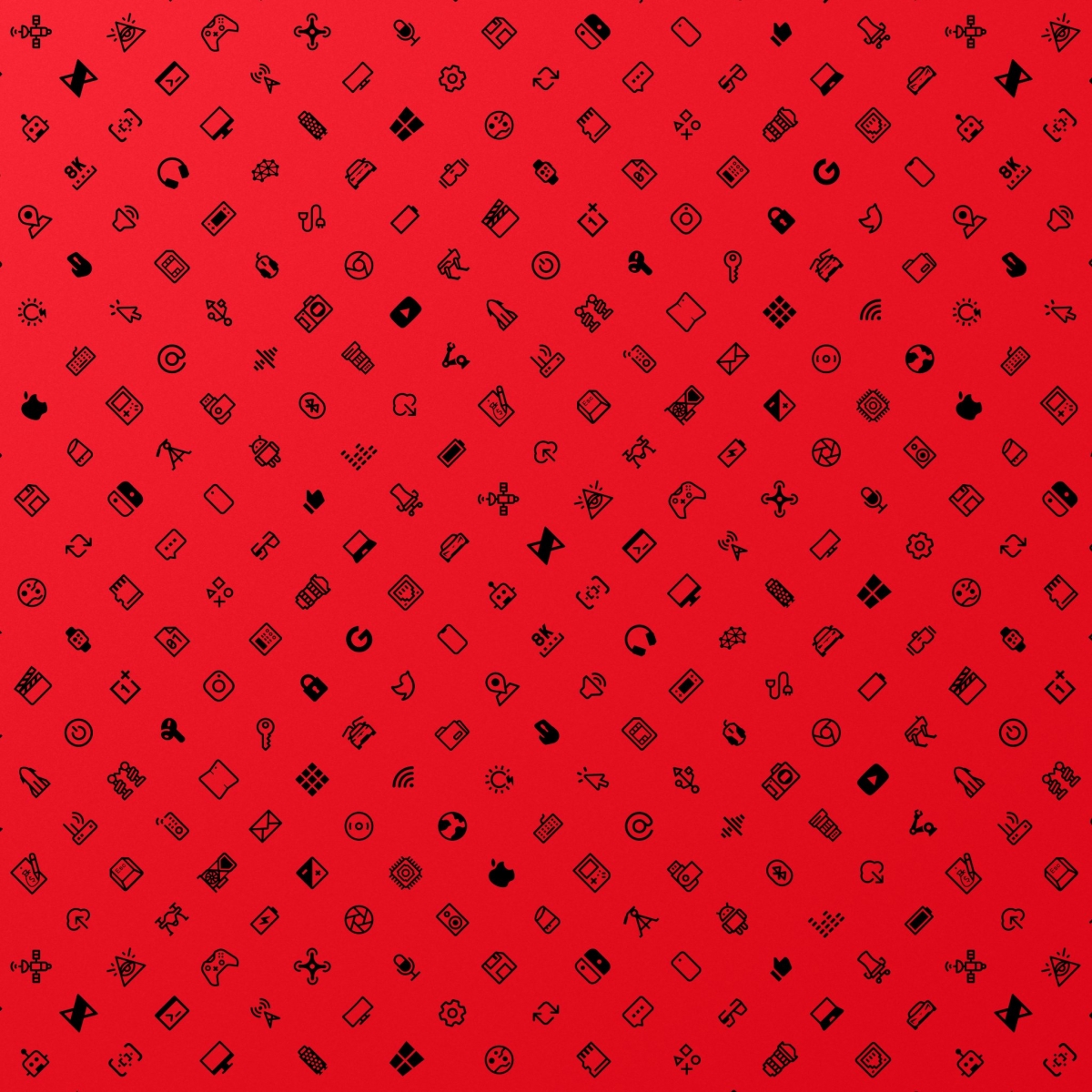 MKBHD Icons Bright Red wallpaper for Apple iPhone, Apple Watch, Mac, iPad and Apple Watch