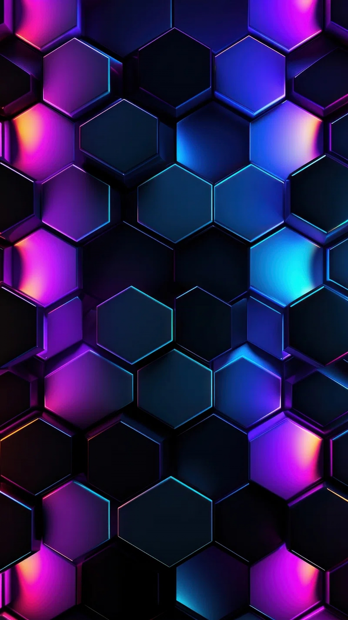 Purple Blue Tiles Abstract Geometric