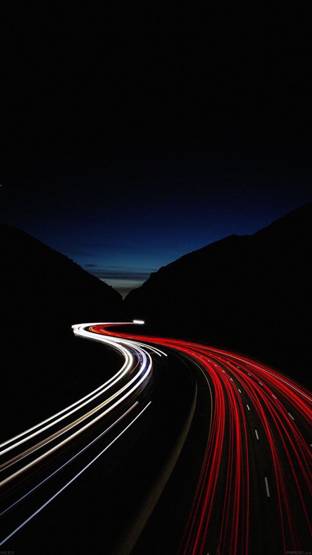 Road At Night Lights Cars