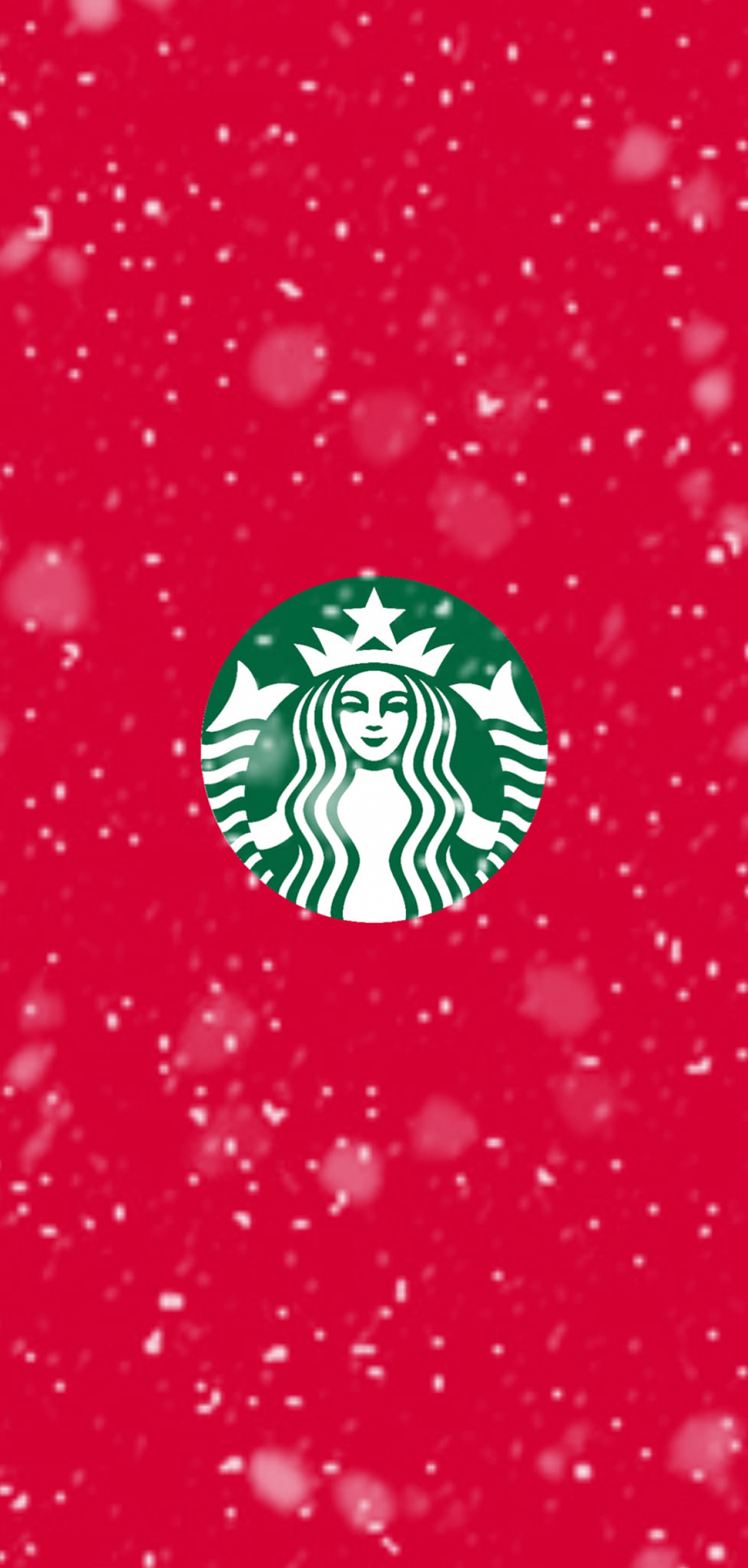 Starbucks Snowy Christmas Red Background wallpaper for Apple iPhone, Apple Watch, Mac, iPad and Apple Watch