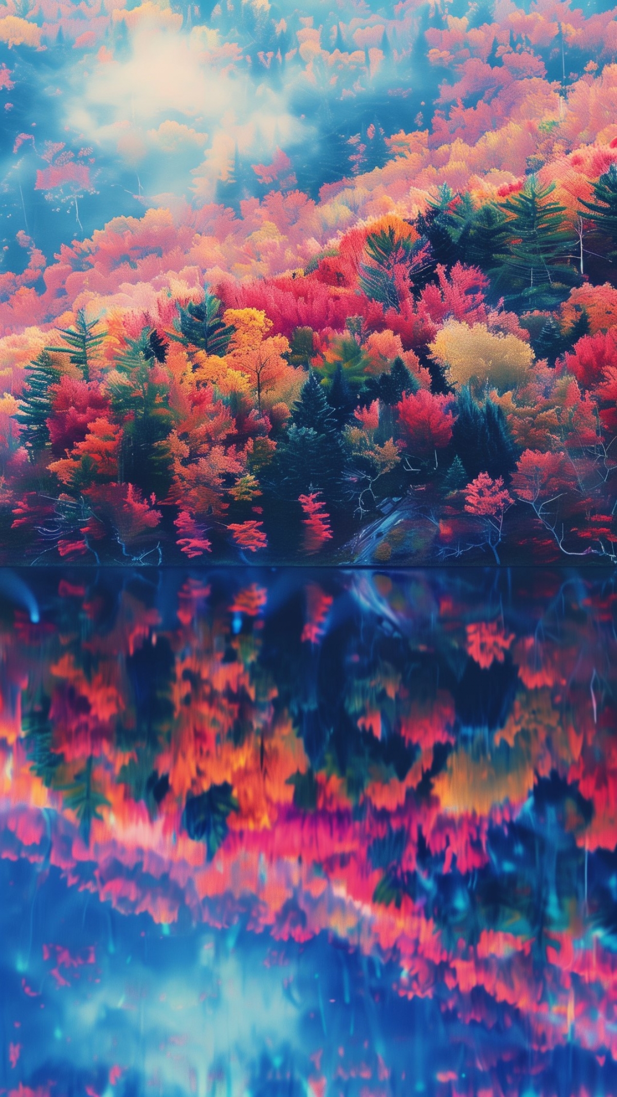 Aesthetic Nature Autumn Leaves Water