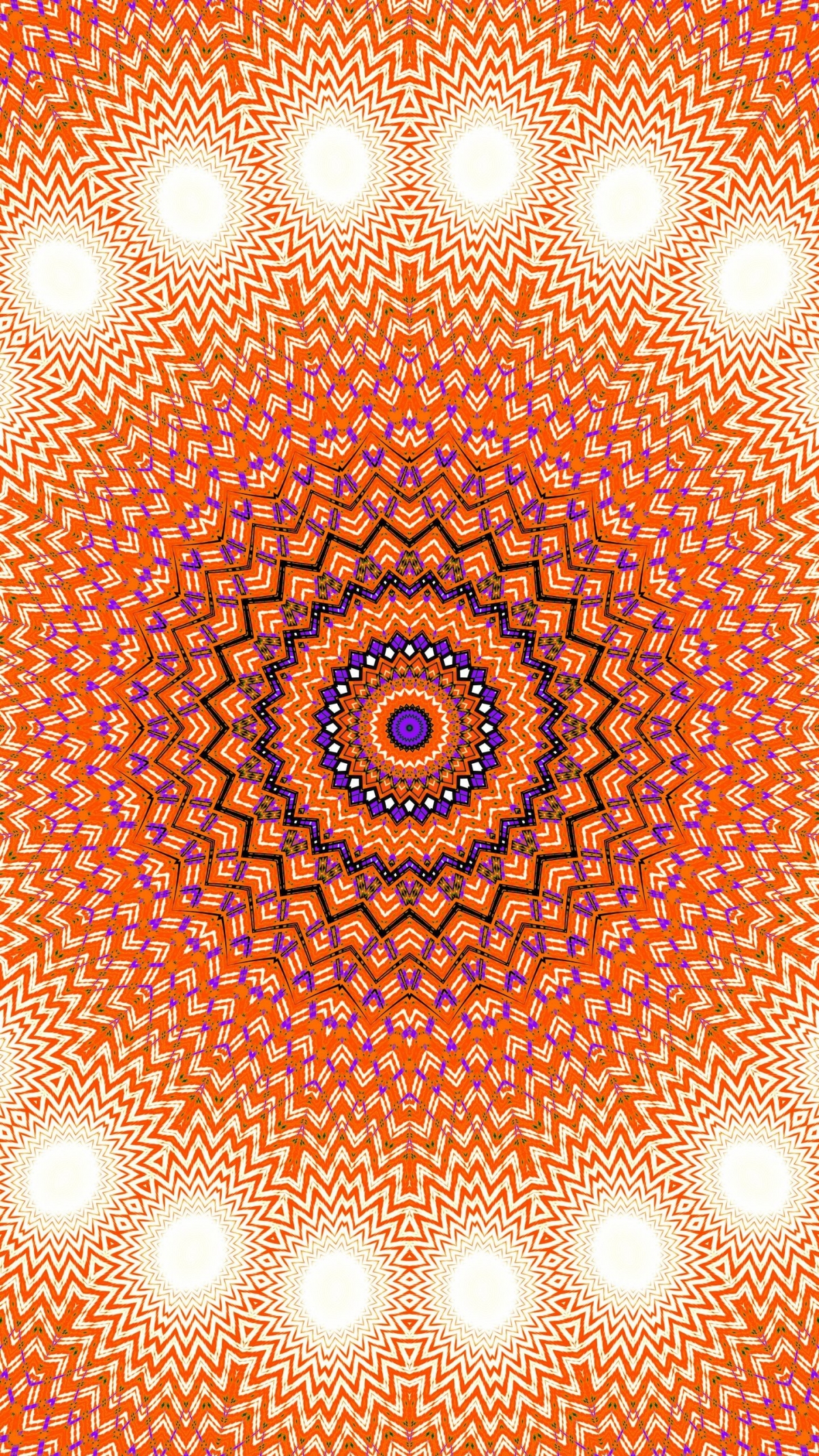 Geometric Orange Blue Pattern